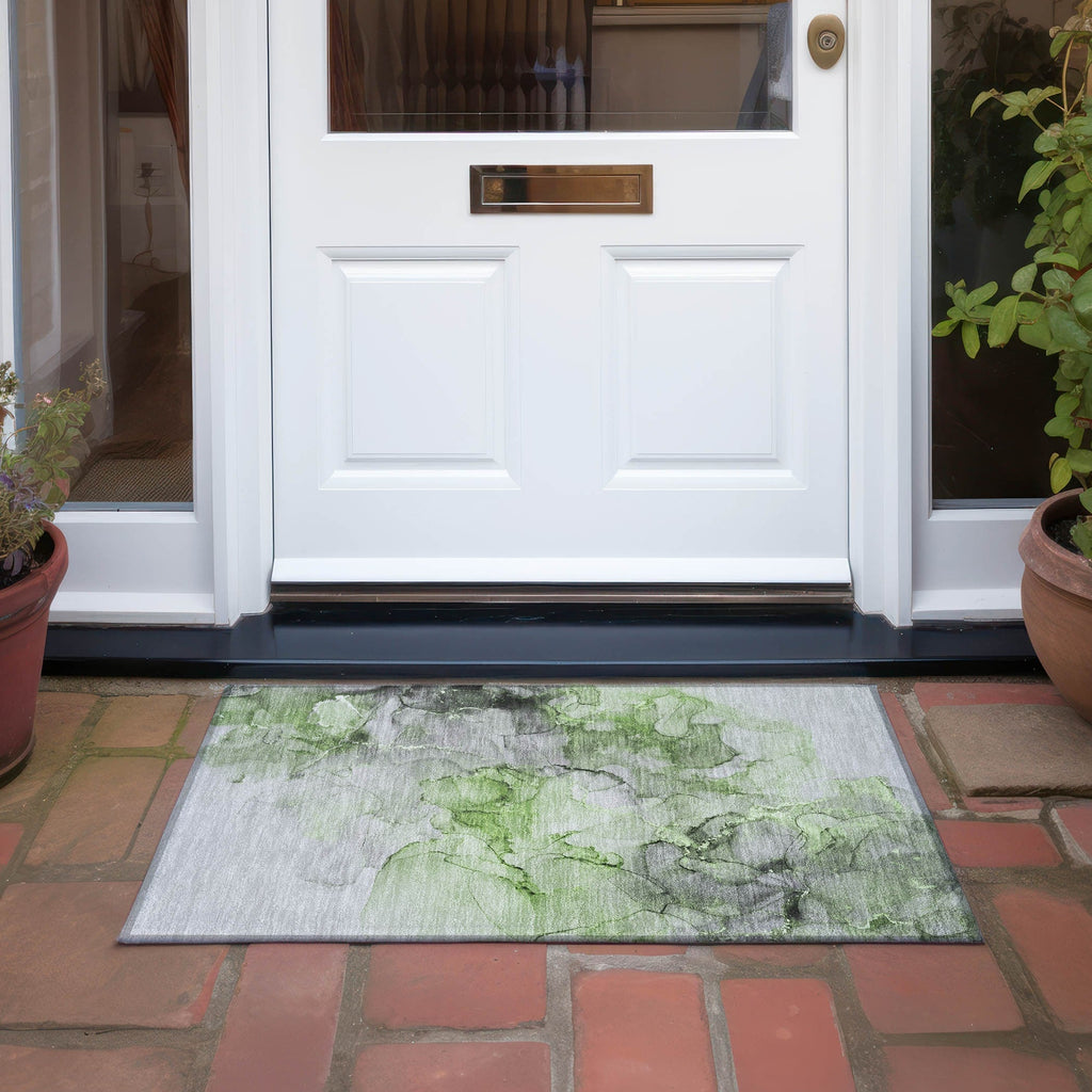 Tapis Chantille abstrait lavable en machine pour intérieur/extérieur