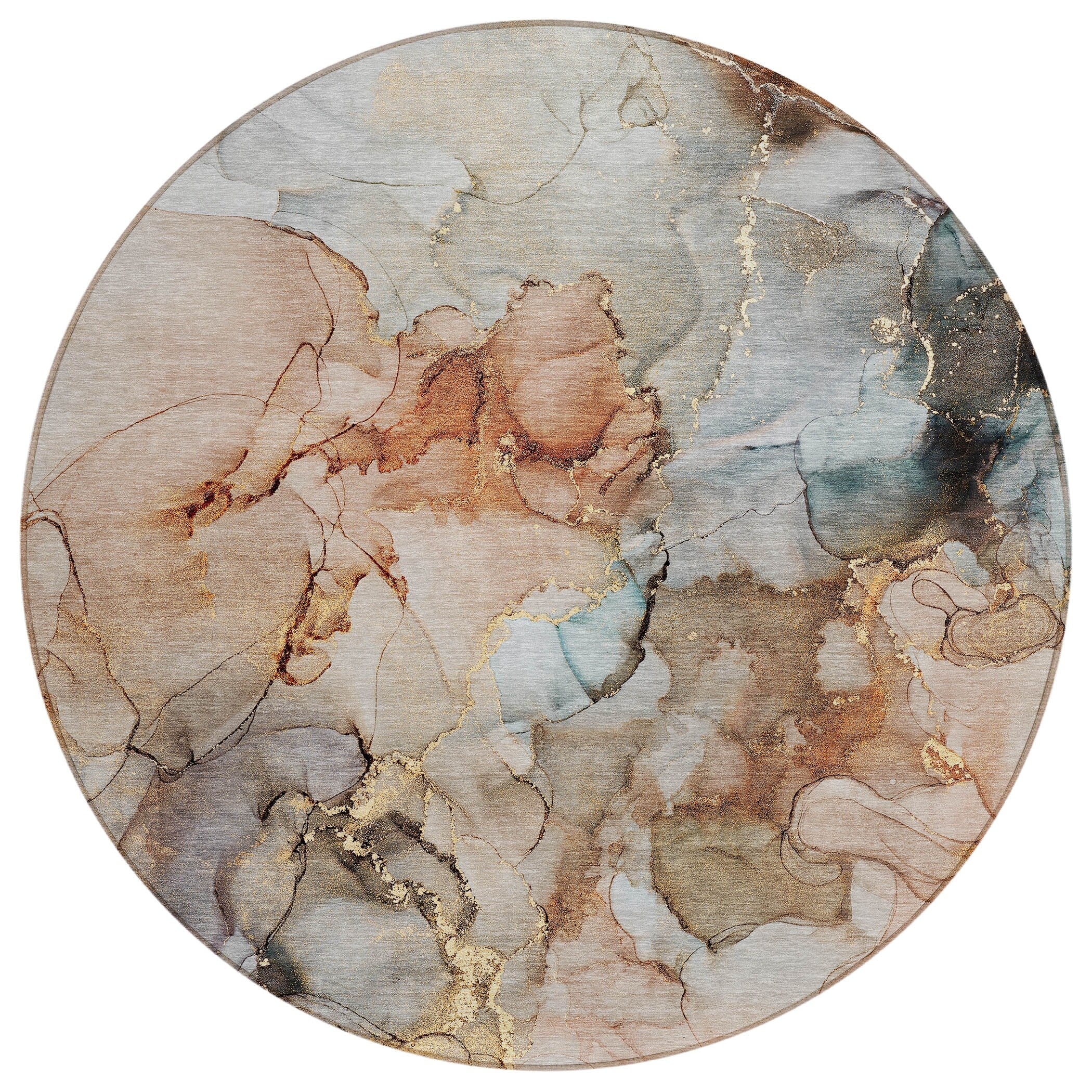 Machine Washable Indoor/ Outdoor Abstract Chantille Rug