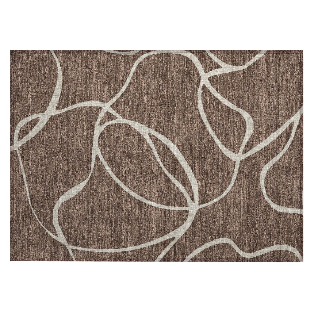 Tapis Chantille moderne abstrait lavable en machine pour intérieur/extérieur