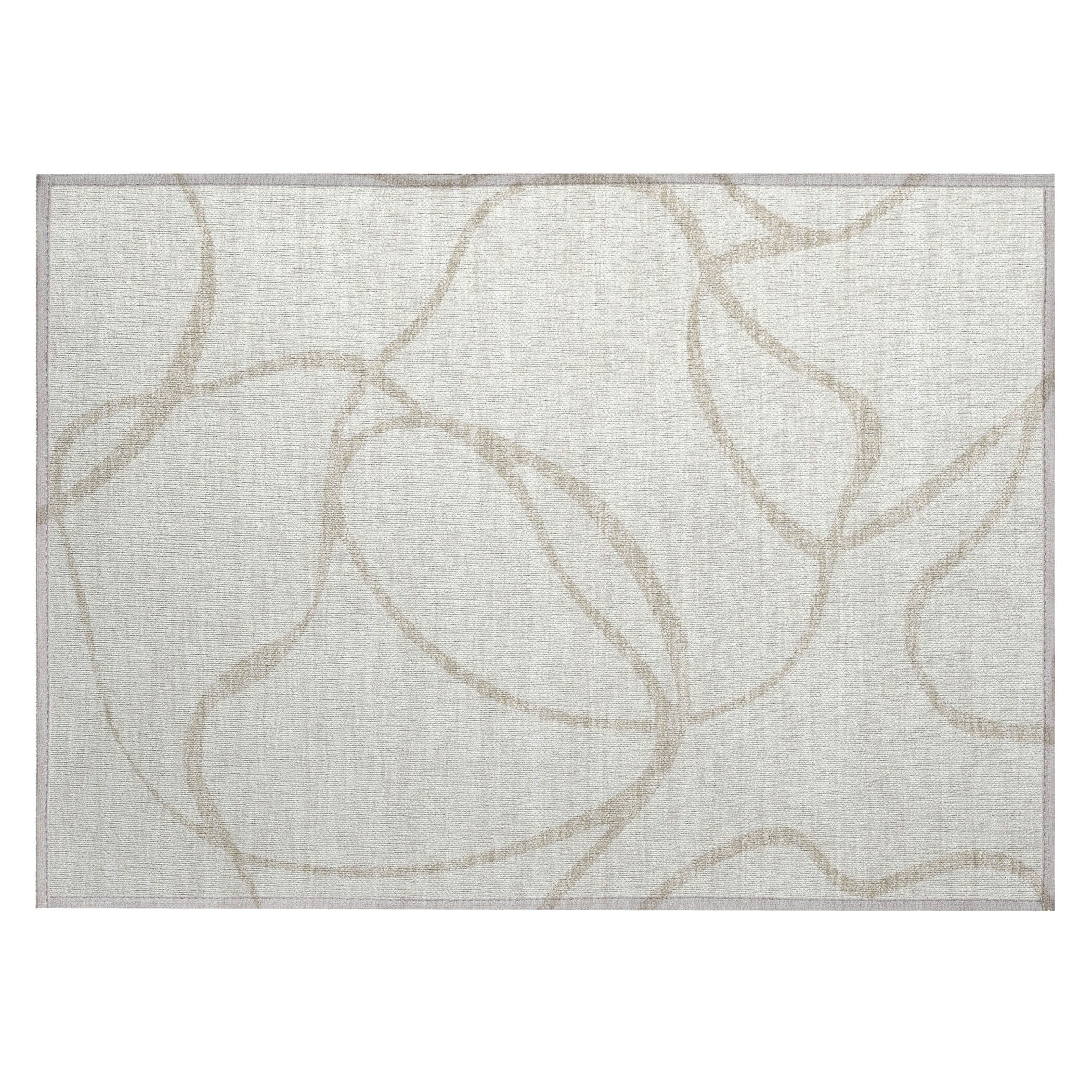 Machine Washable Indoor/ Outdoor Abstract Modern Chantille Rug
