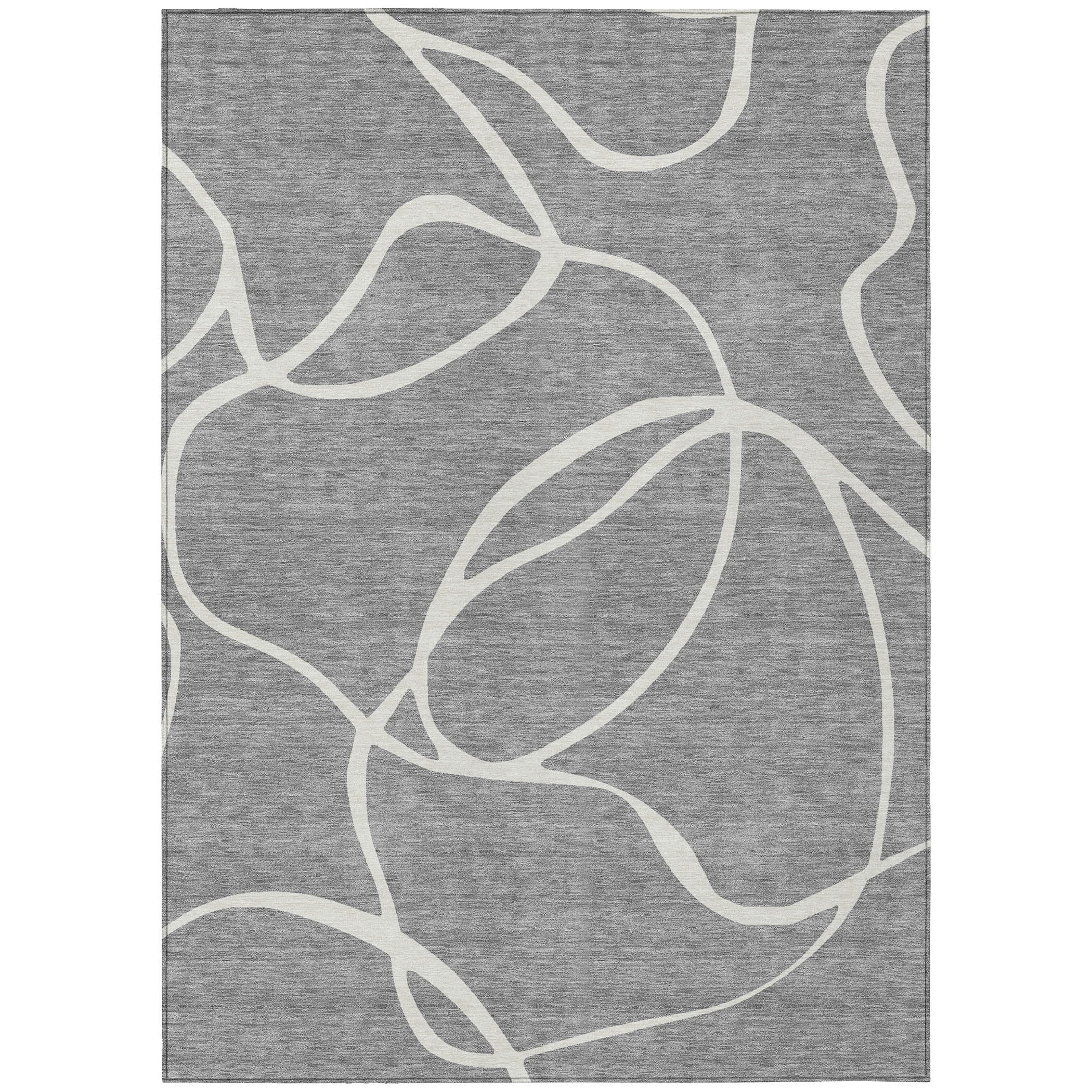 Machine Washable Indoor/ Outdoor Abstract Modern Chantille Rug