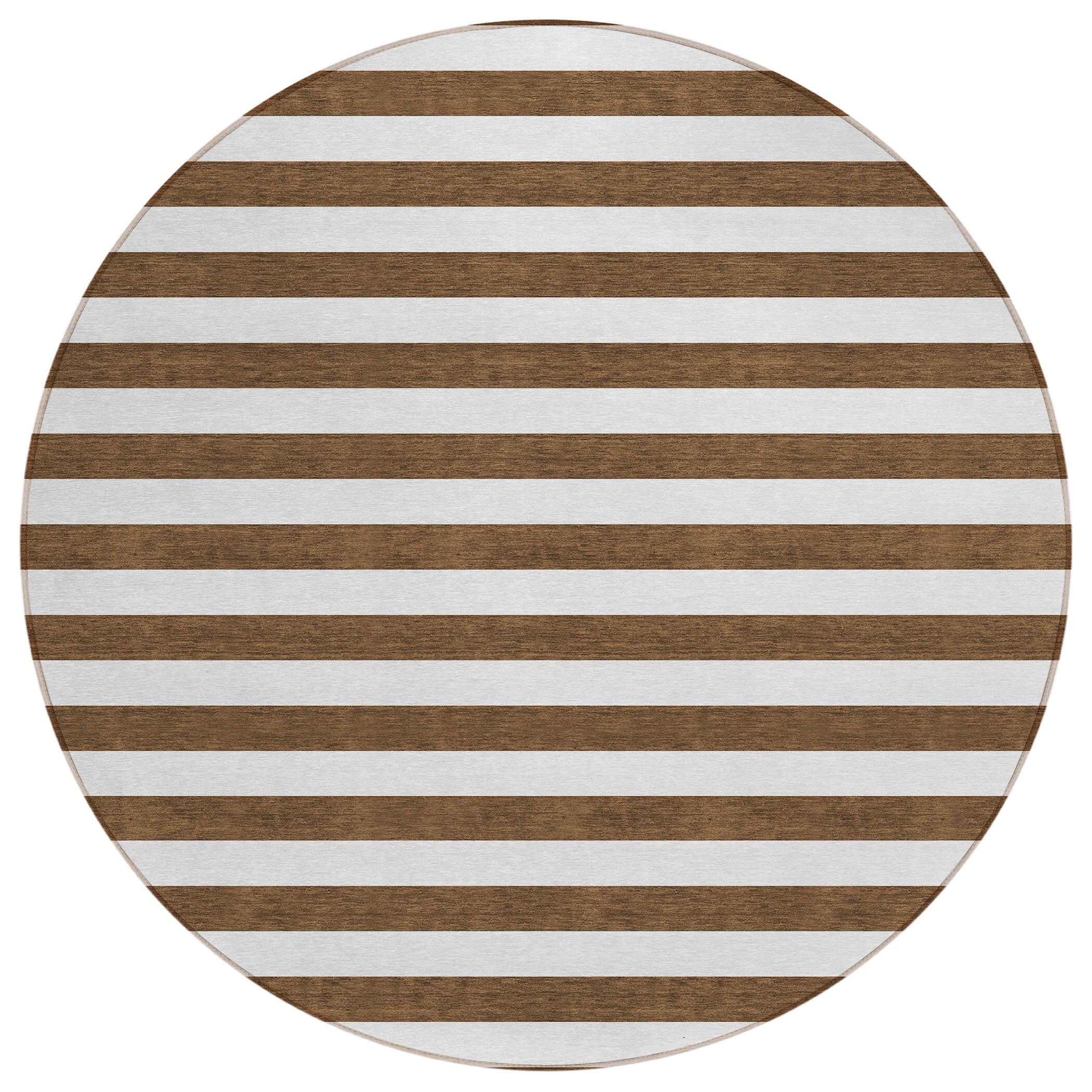 Machine Washable Indoor/ Outdoor Cabana Stripe Chantille Rug