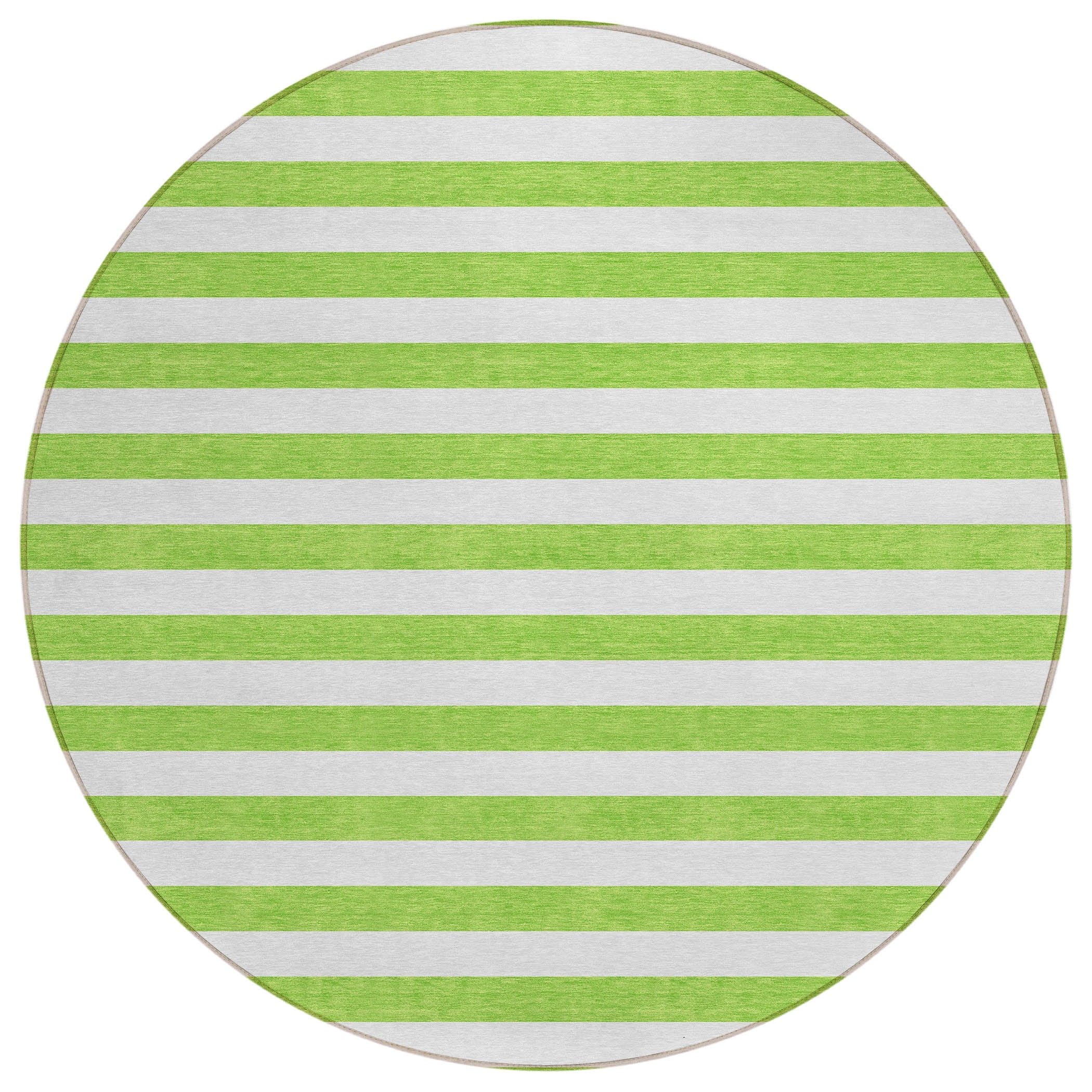 Machine Washable Indoor/ Outdoor Cabana Stripe Chantille Rug