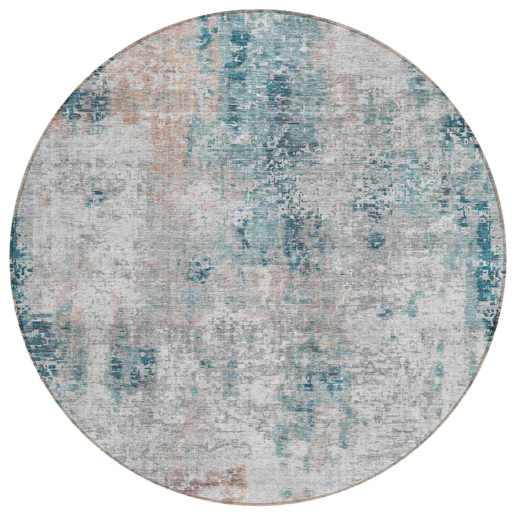 Machine Washable Indoor/ Outdoor Chantille Abstract Modern Rug