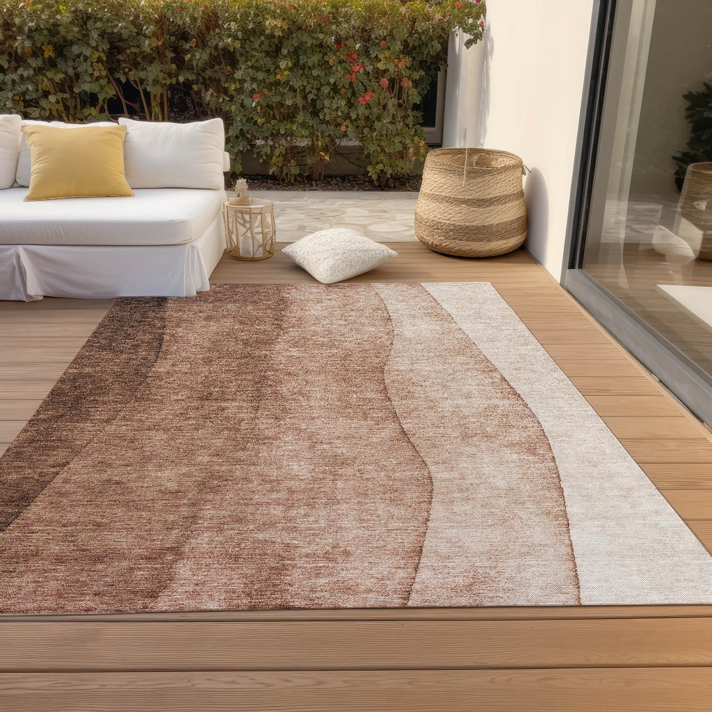 Tapis Chantille contemporain ombré lavable en machine pour intérieur/extérieur