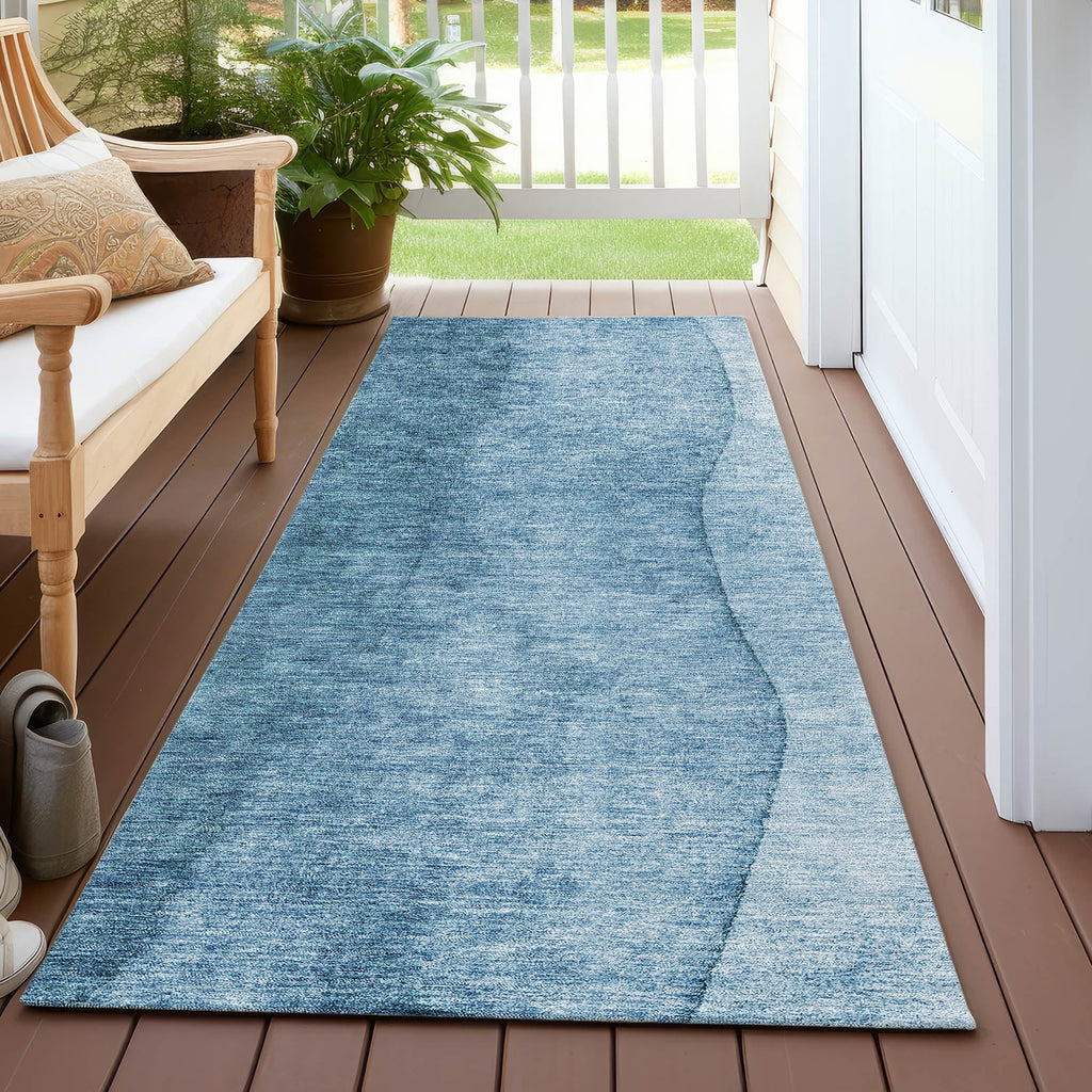 Tapis Chantille contemporain ombré lavable en machine pour intérieur/extérieur