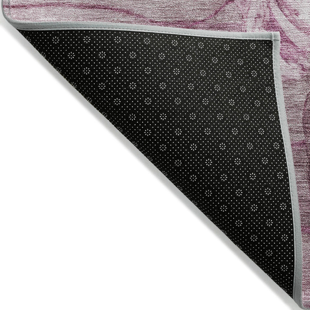 Tapis Chantille moderne à motif floral, lavable en machine, pour intérieur/extérieur