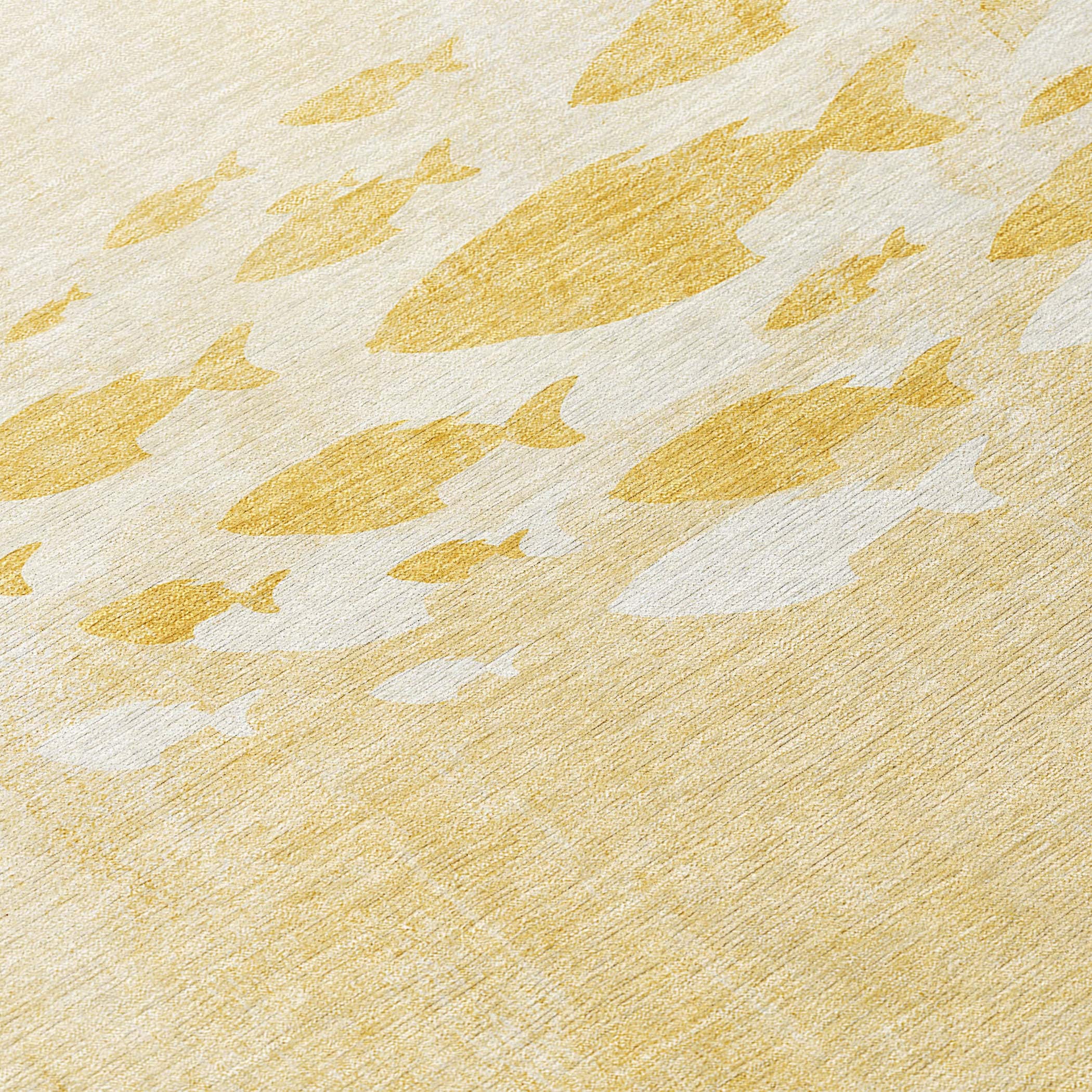 Machine Washable Indoor/ Outdoor Chantille Modern Sea Life Rug