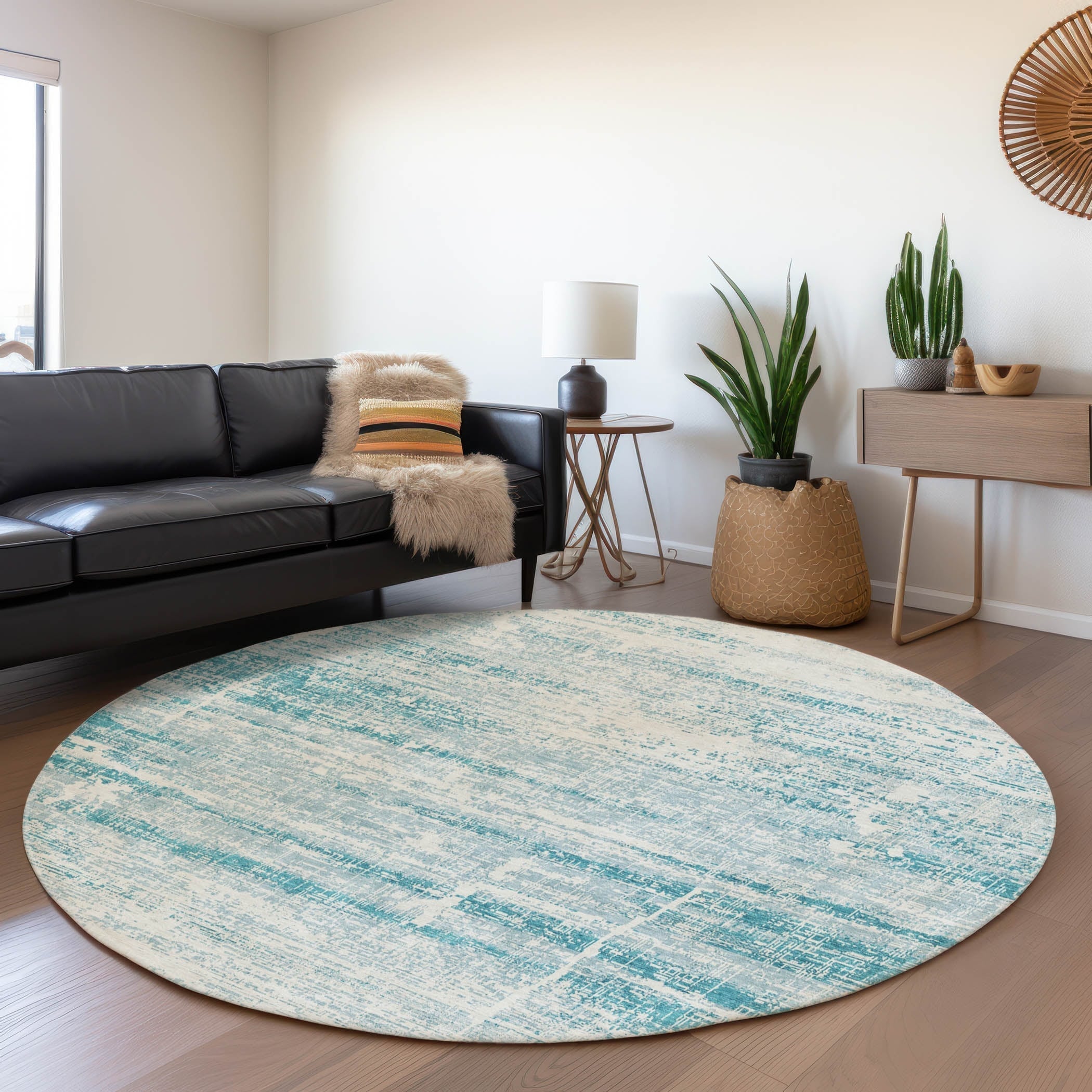 Machine Washable Indoor/ Outdoor Chantille Ombre Solid Rug