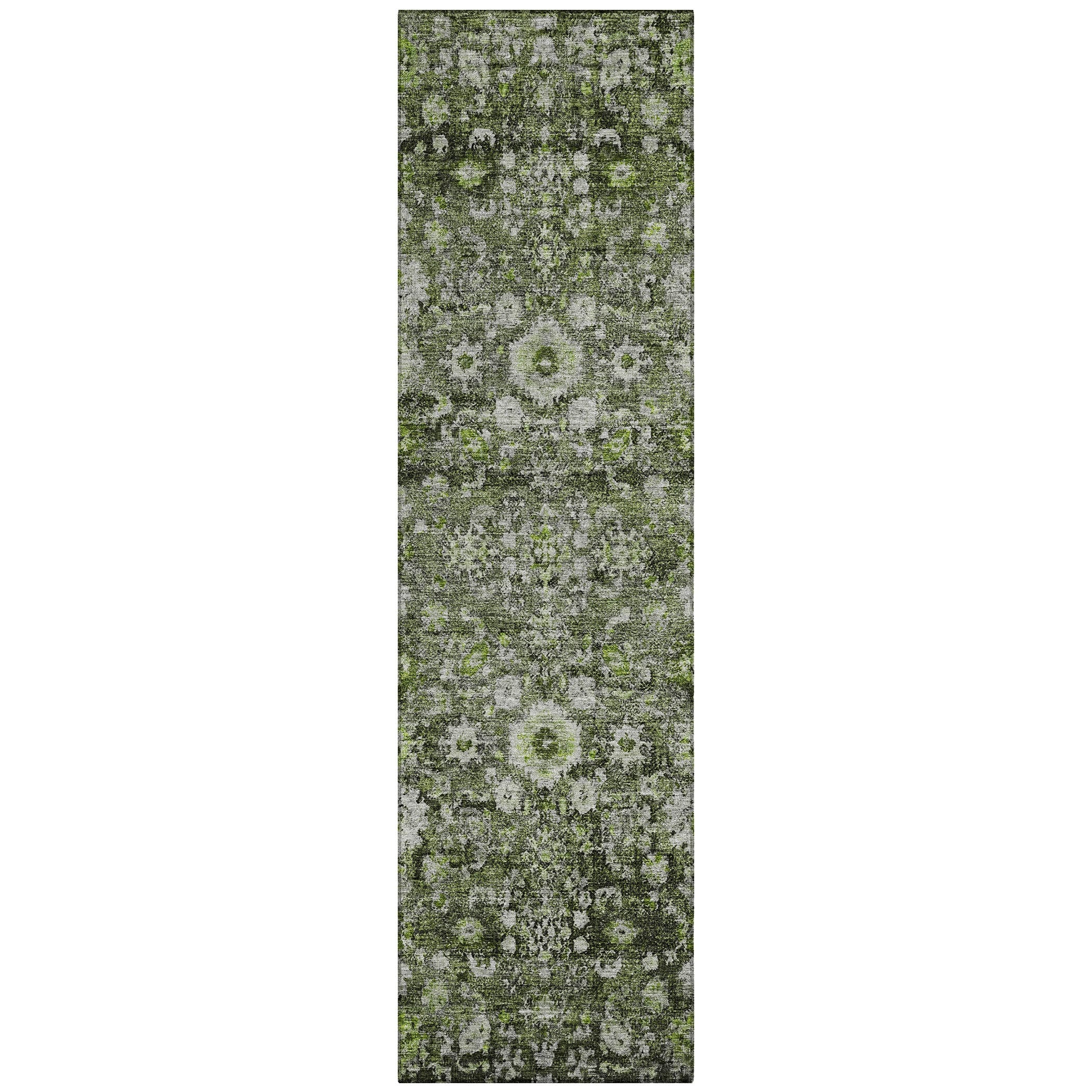 Machine Washable Indoor/ Outdoor Chantille Traditional Vintage Floral Rug