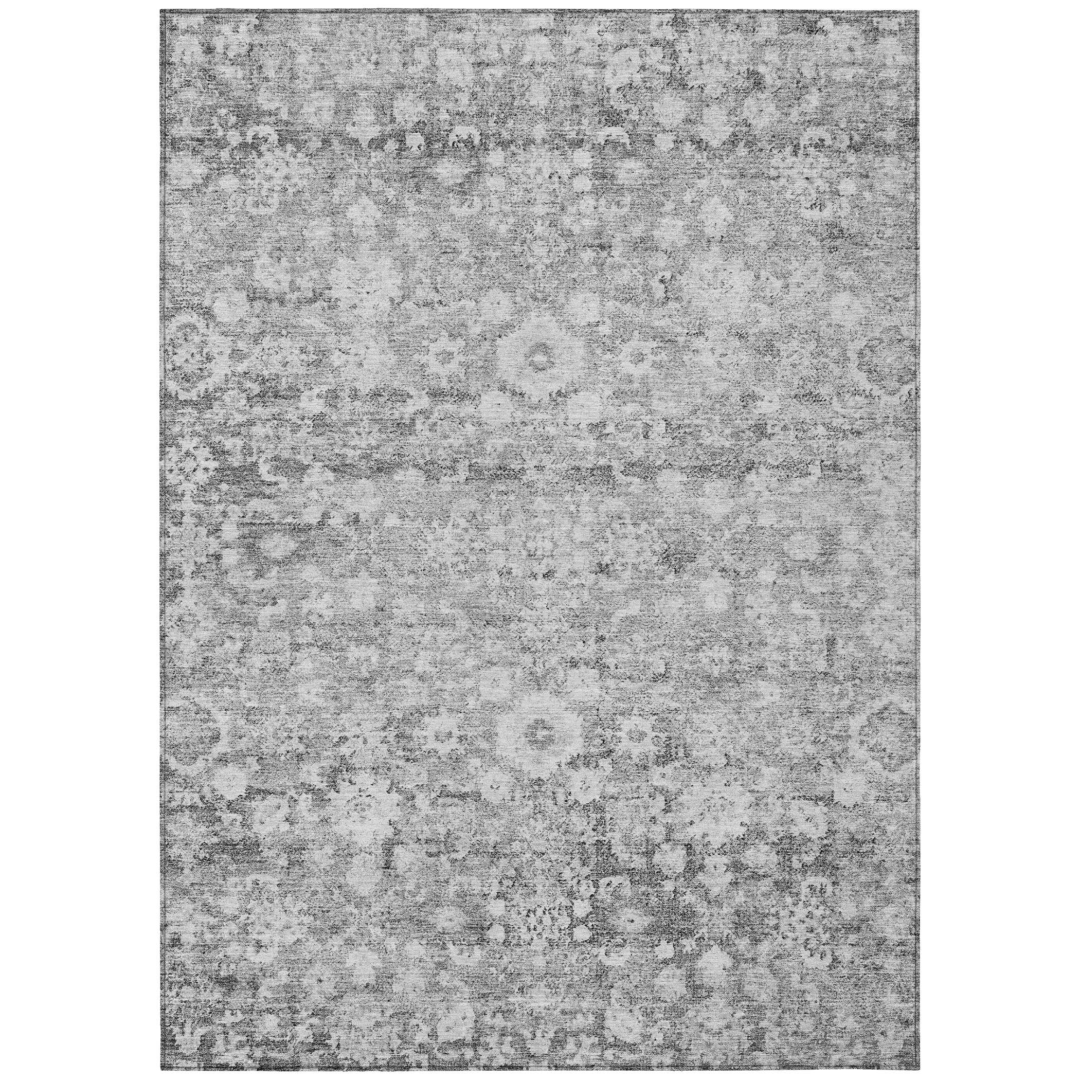 Machine Washable Indoor/ Outdoor Chantille Traditional Vintage Floral Rug