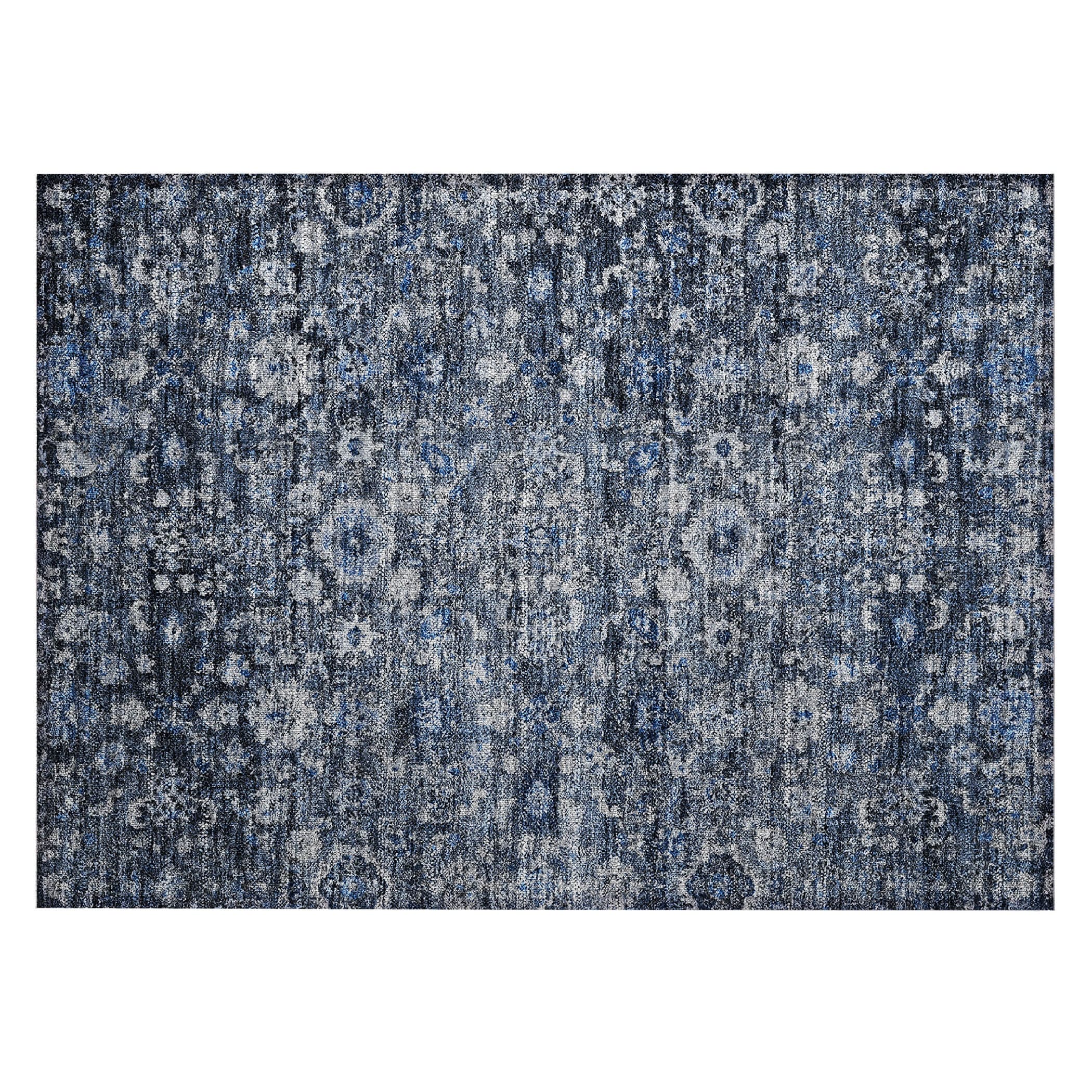 Machine Washable Indoor/ Outdoor Chantille Traditional Vintage Floral Rug