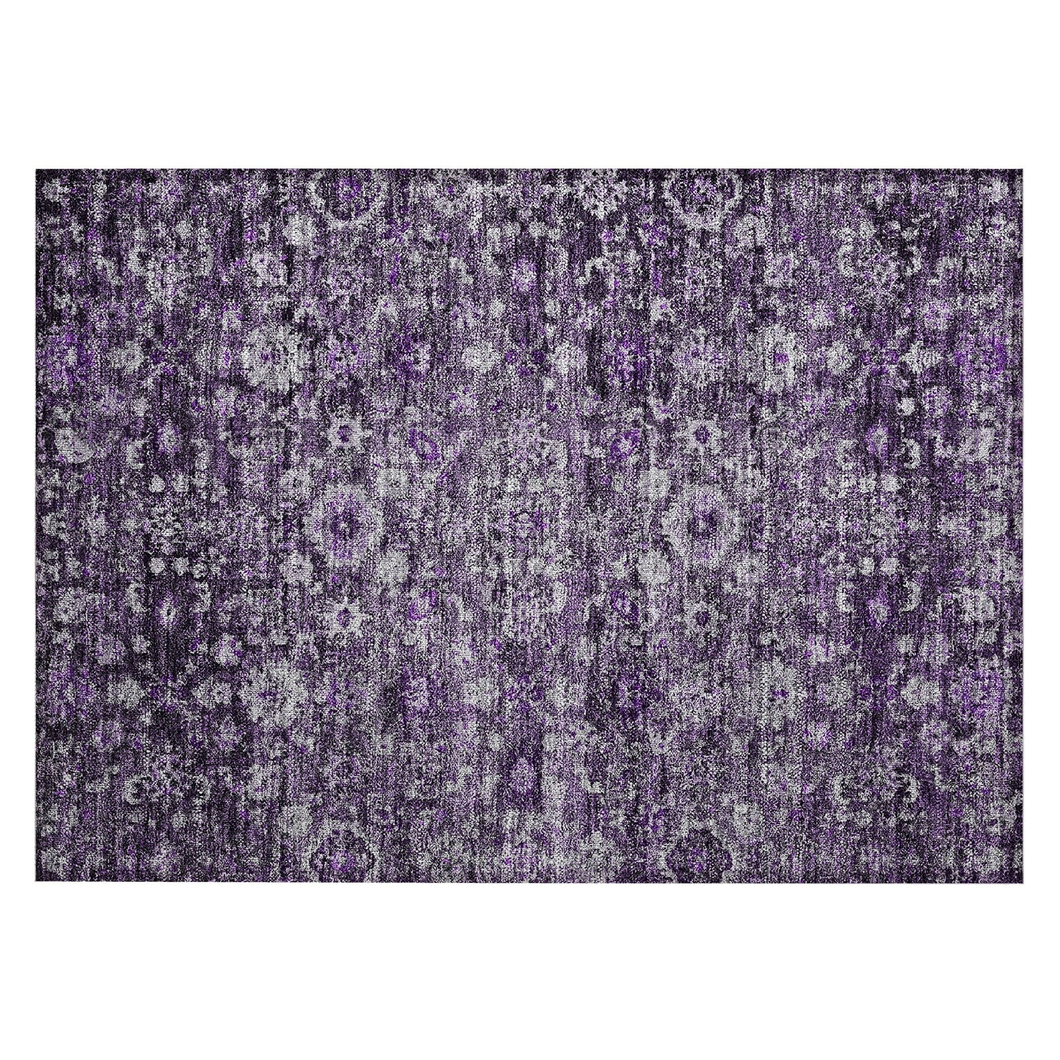 Machine Washable Indoor/ Outdoor Chantille Traditional Vintage Floral Rug
