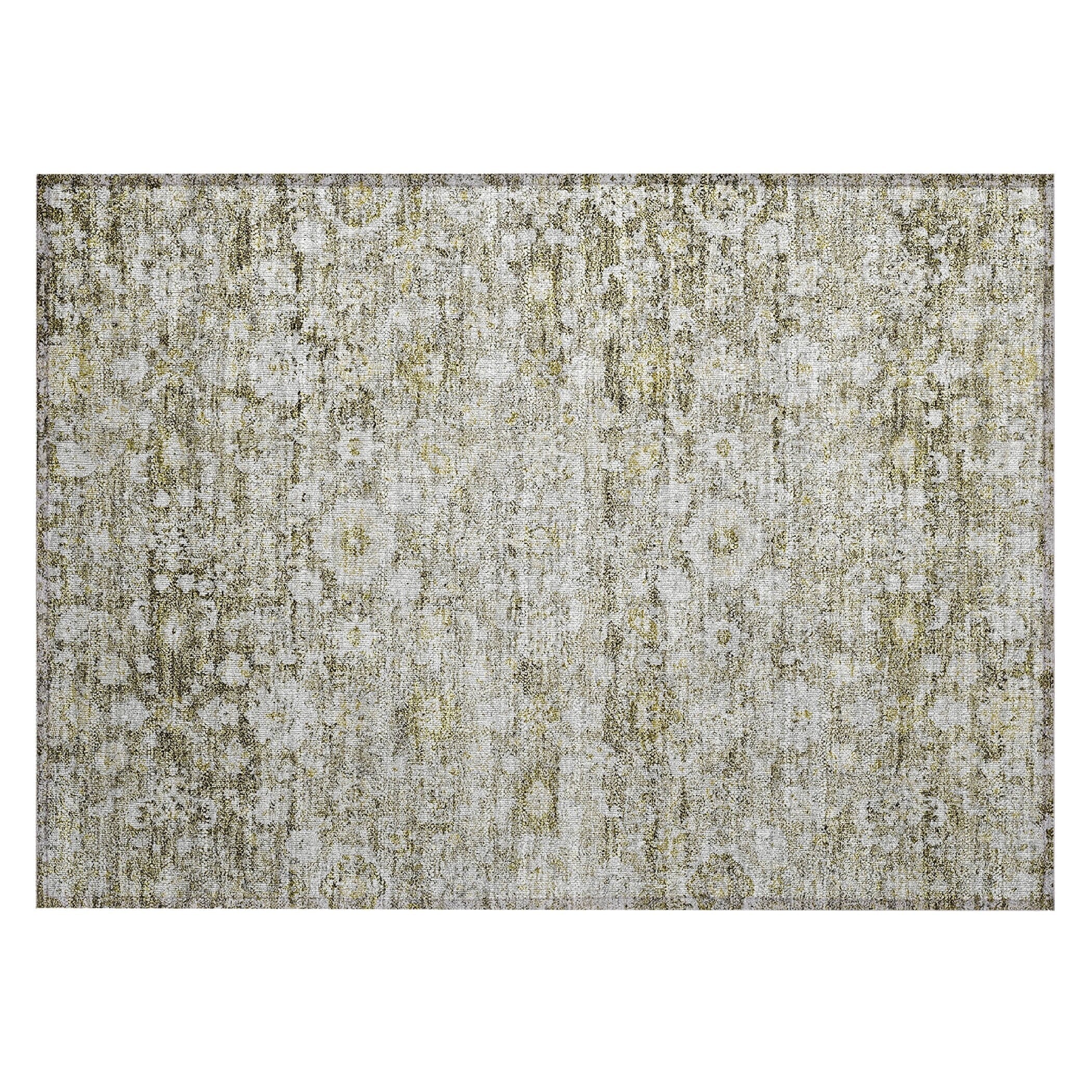 Machine Washable Indoor/ Outdoor Chantille Traditional Vintage Floral Rug