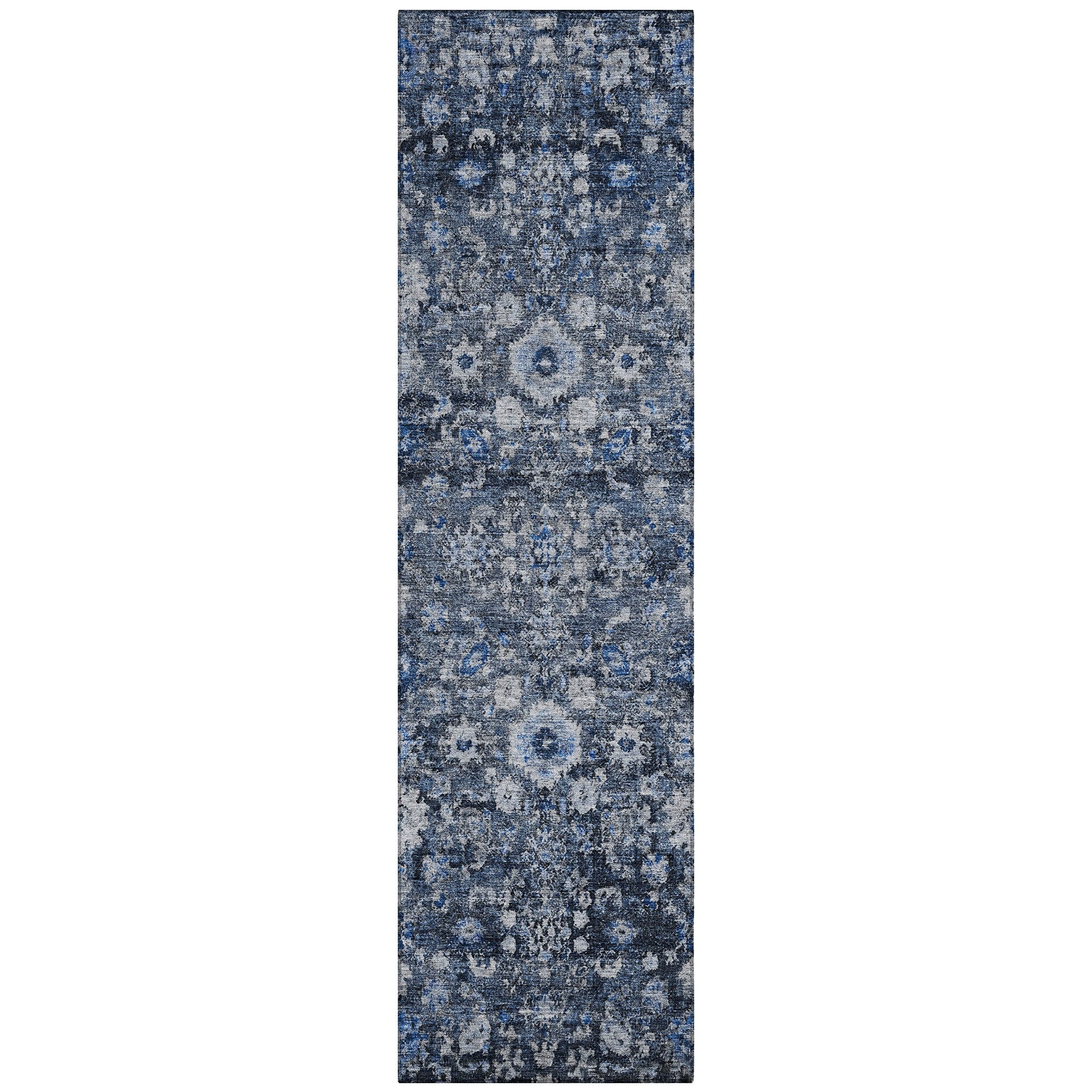 Machine Washable Indoor/ Outdoor Chantille Traditional Vintage Floral Rug