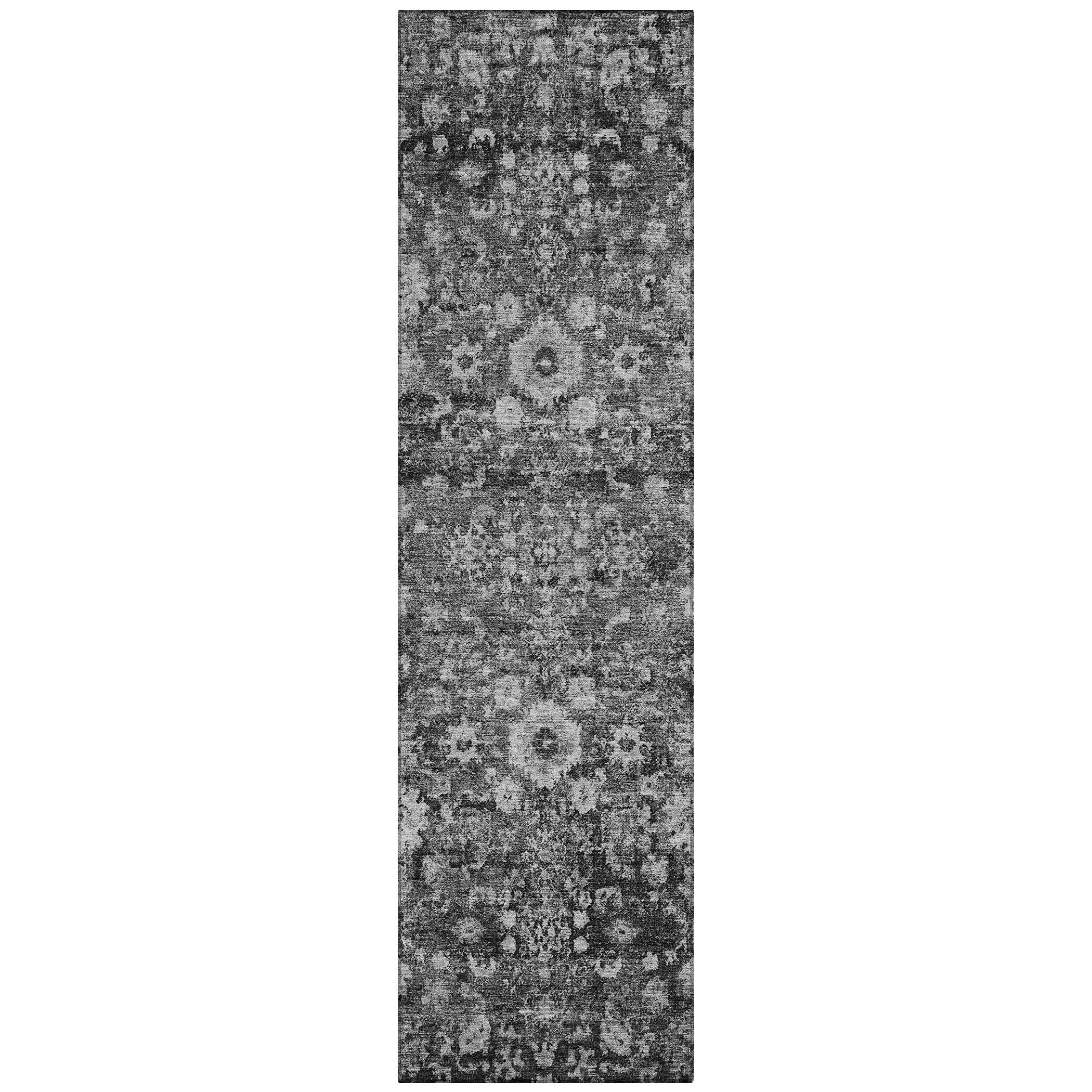 Machine Washable Indoor/ Outdoor Chantille Traditional Vintage Floral Rug