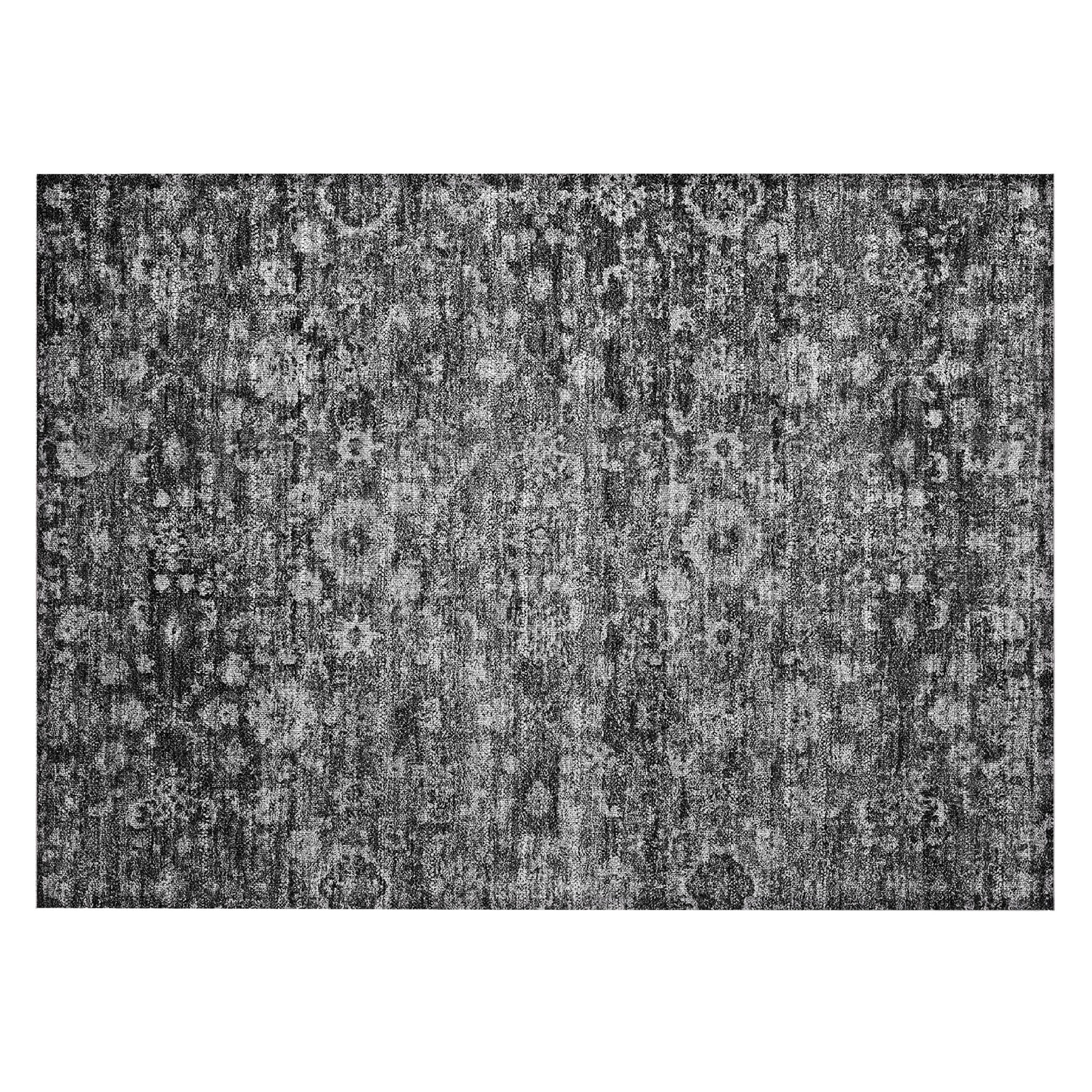 Machine Washable Indoor/ Outdoor Chantille Traditional Vintage Floral Rug