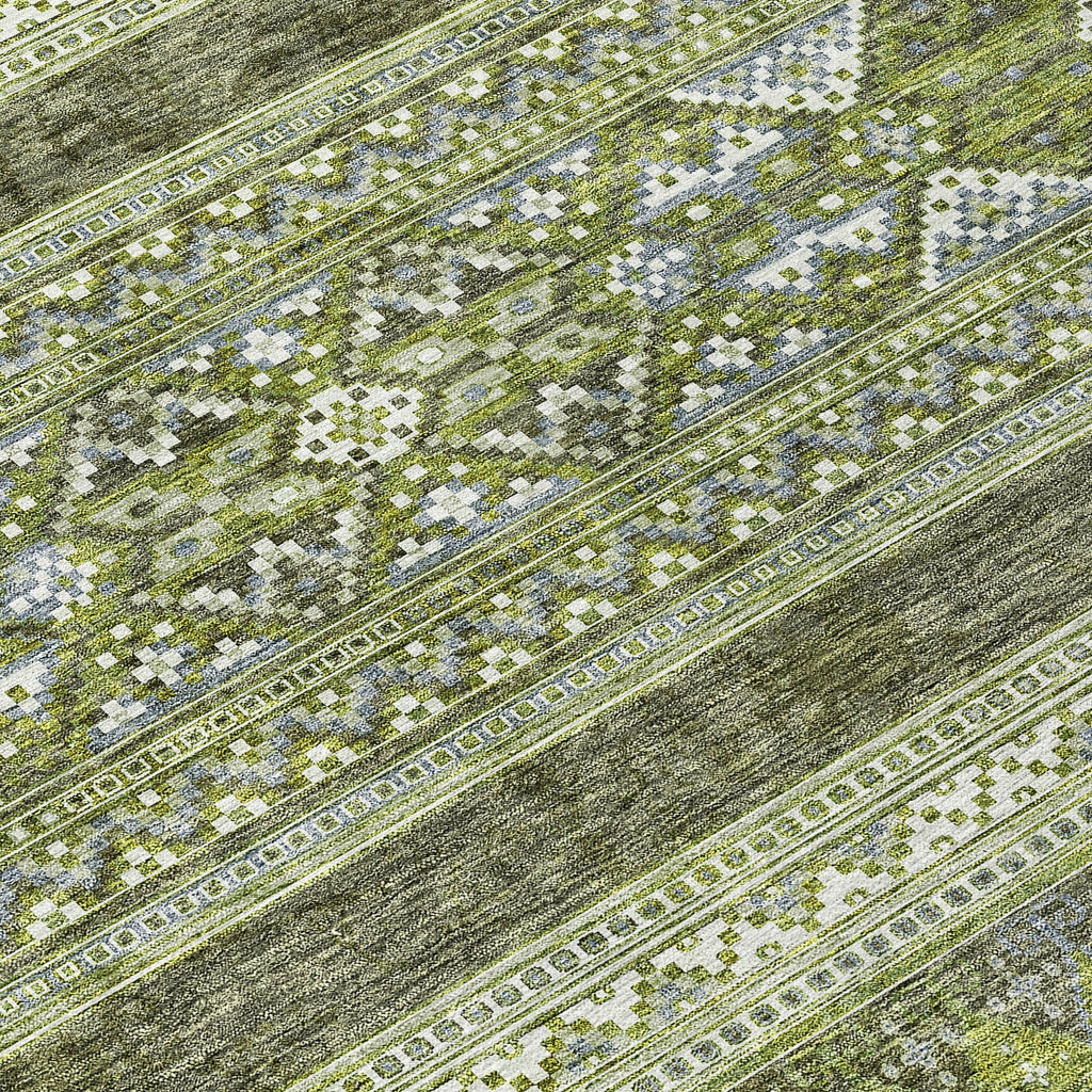 Tapis Chantille tribal bohème lavable en machine pour intérieur/extérieur