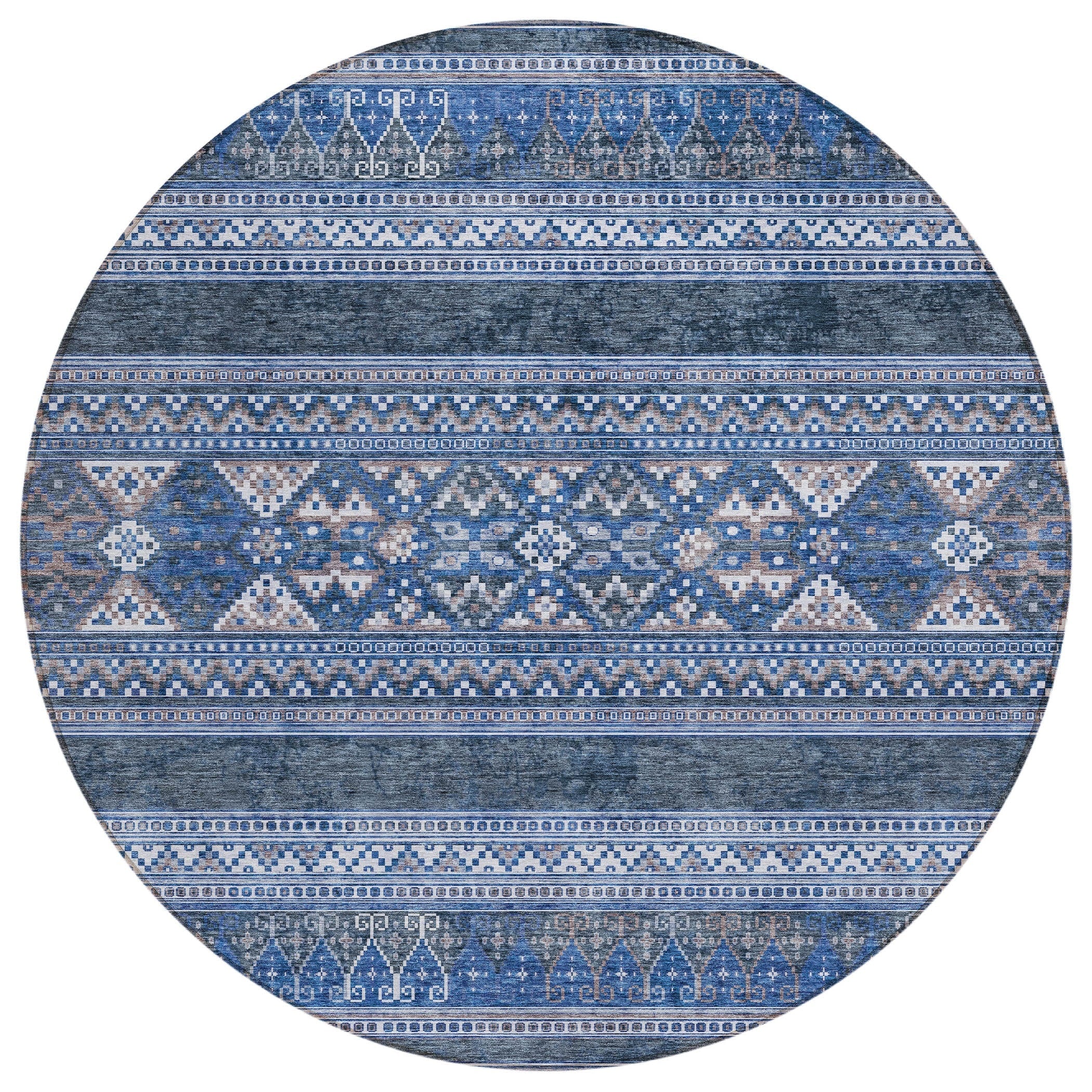 Machine Washable Indoor/ Outdoor Chantille Tribal Boho Rug