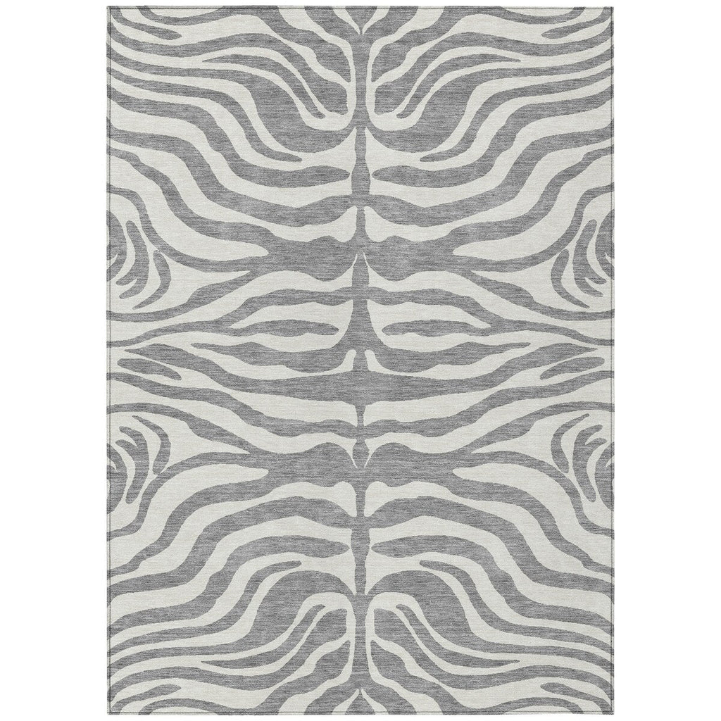 Tapis Chantille moderne à motif animal, lavable en machine, pour intérieur et extérieur