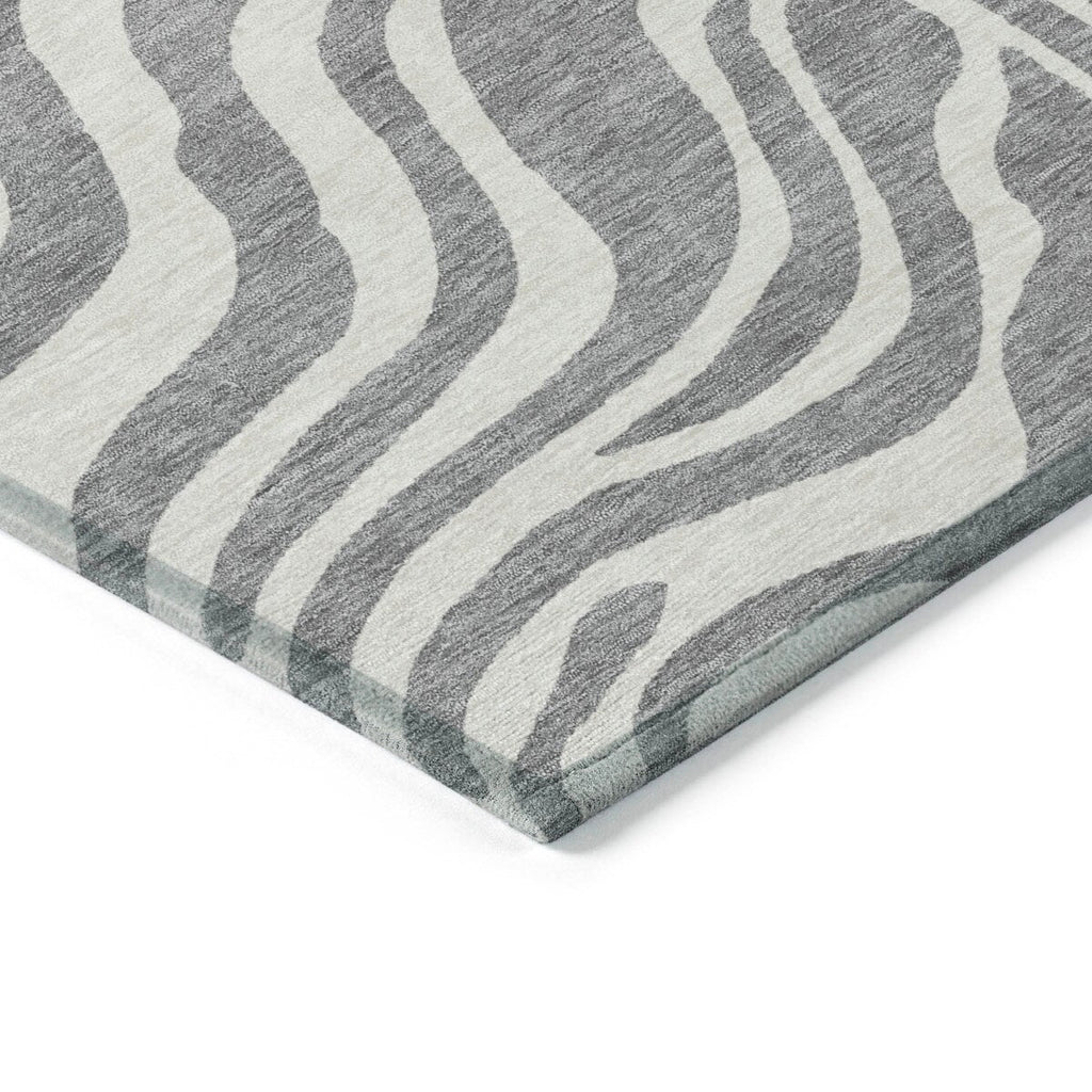 Tapis Chantille moderne à motif animal, lavable en machine, pour intérieur et extérieur