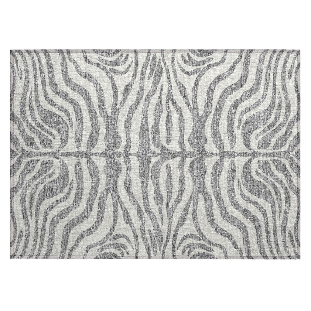 Tapis Chantille moderne à motif animal, lavable en machine, pour intérieur et extérieur