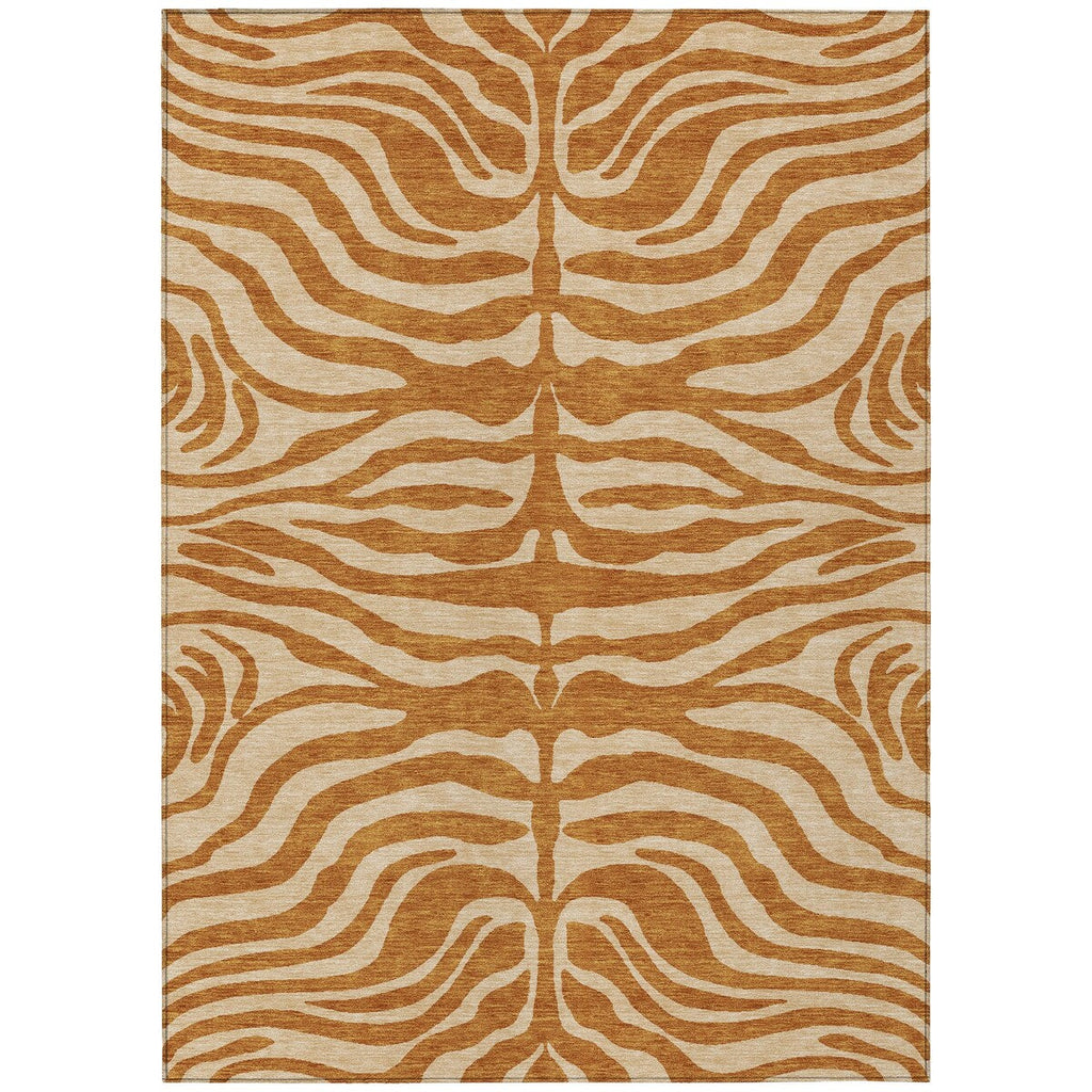 Tapis Chantille moderne à motif animal, lavable en machine, pour intérieur et extérieur