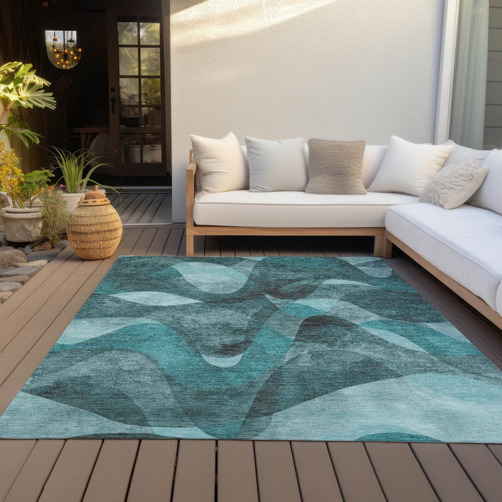 Tapis Chantille moderne lavable en machine pour intérieur/extérieur