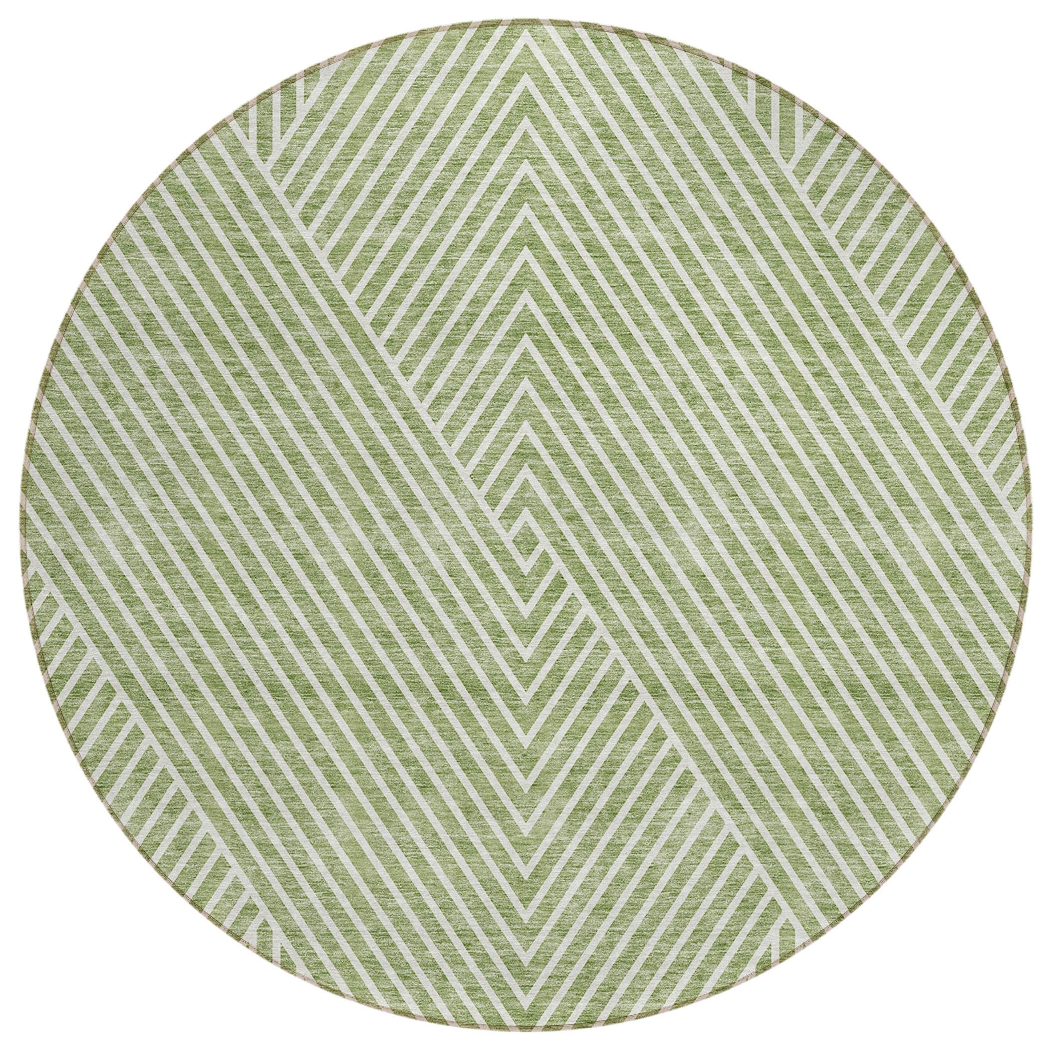 Machine Washable Indoor/ Outdoor Modern Geo Chantille Rug