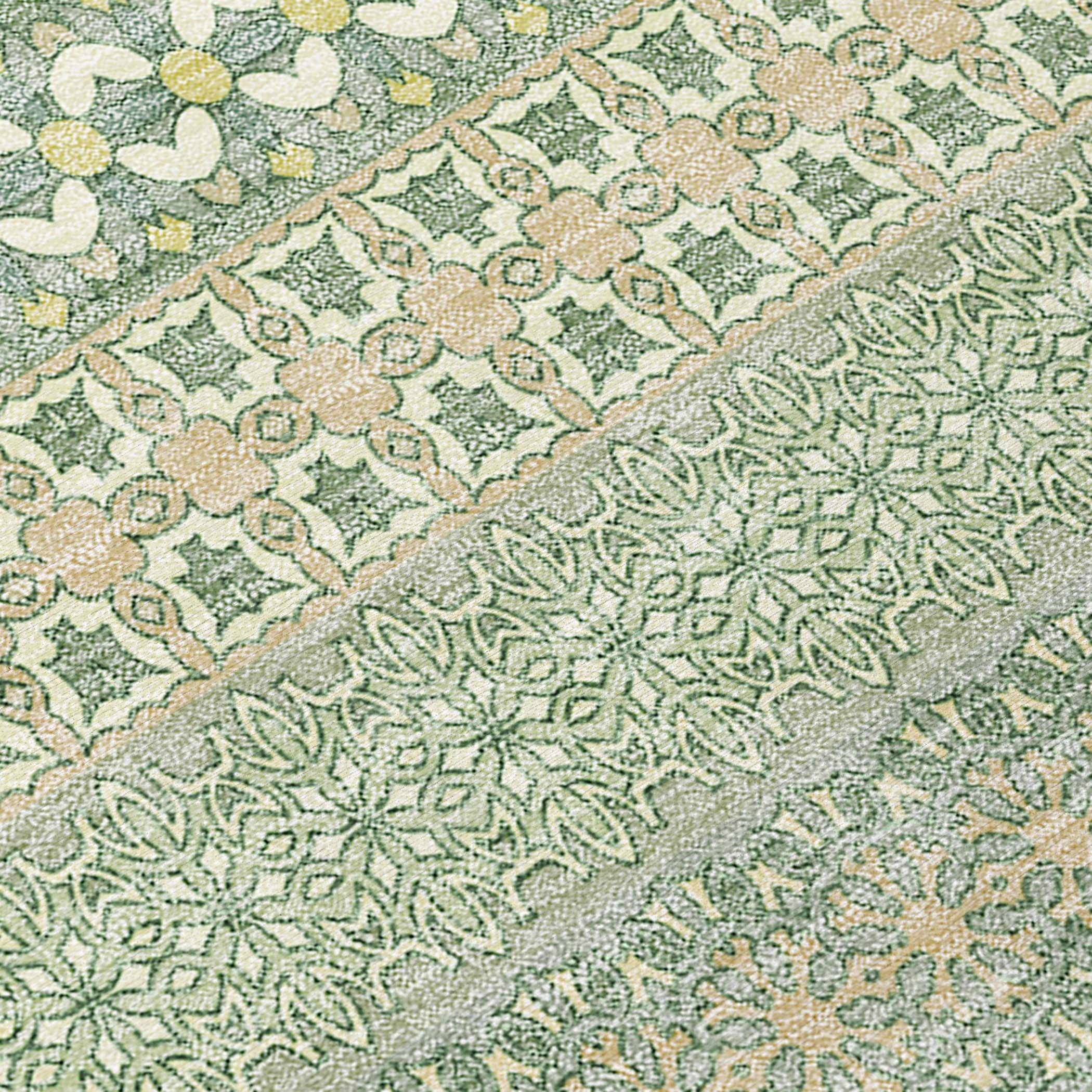 Machine Washable Indoor/ Outdoor Moroccan Stripes Chantille Rug