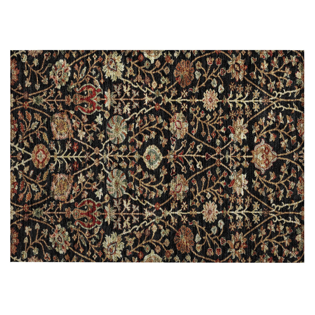 Machine Washable Indoor/ Outdoor Traditional Kashan Chantille Rug