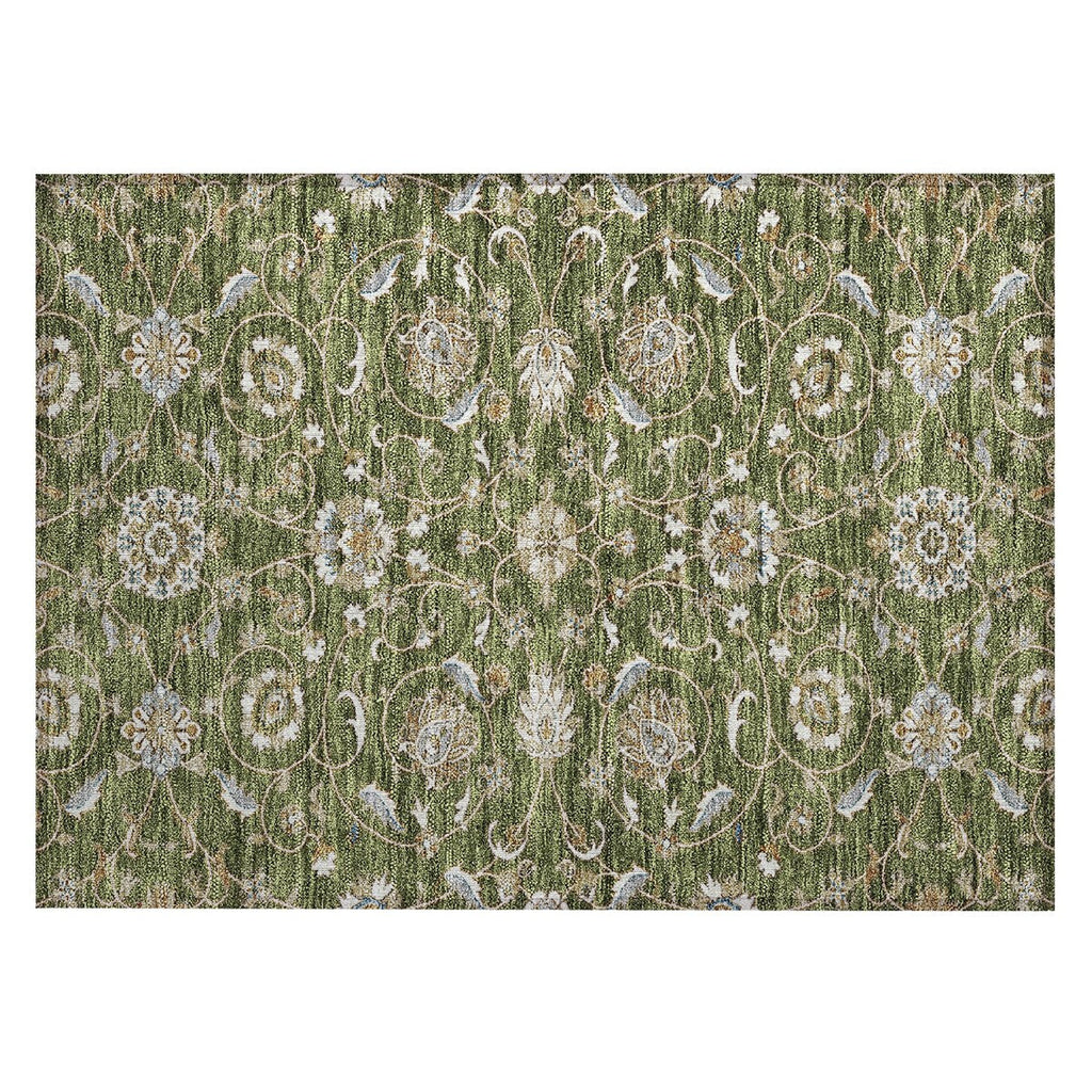 Machine Washable Indoor/ Outdoor Traditional KashanChantille Rug