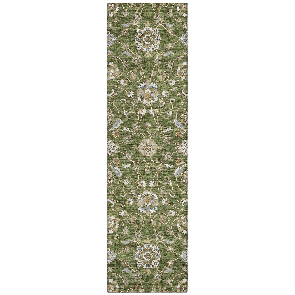Machine Washable Indoor/ Outdoor Traditional KashanChantille Rug