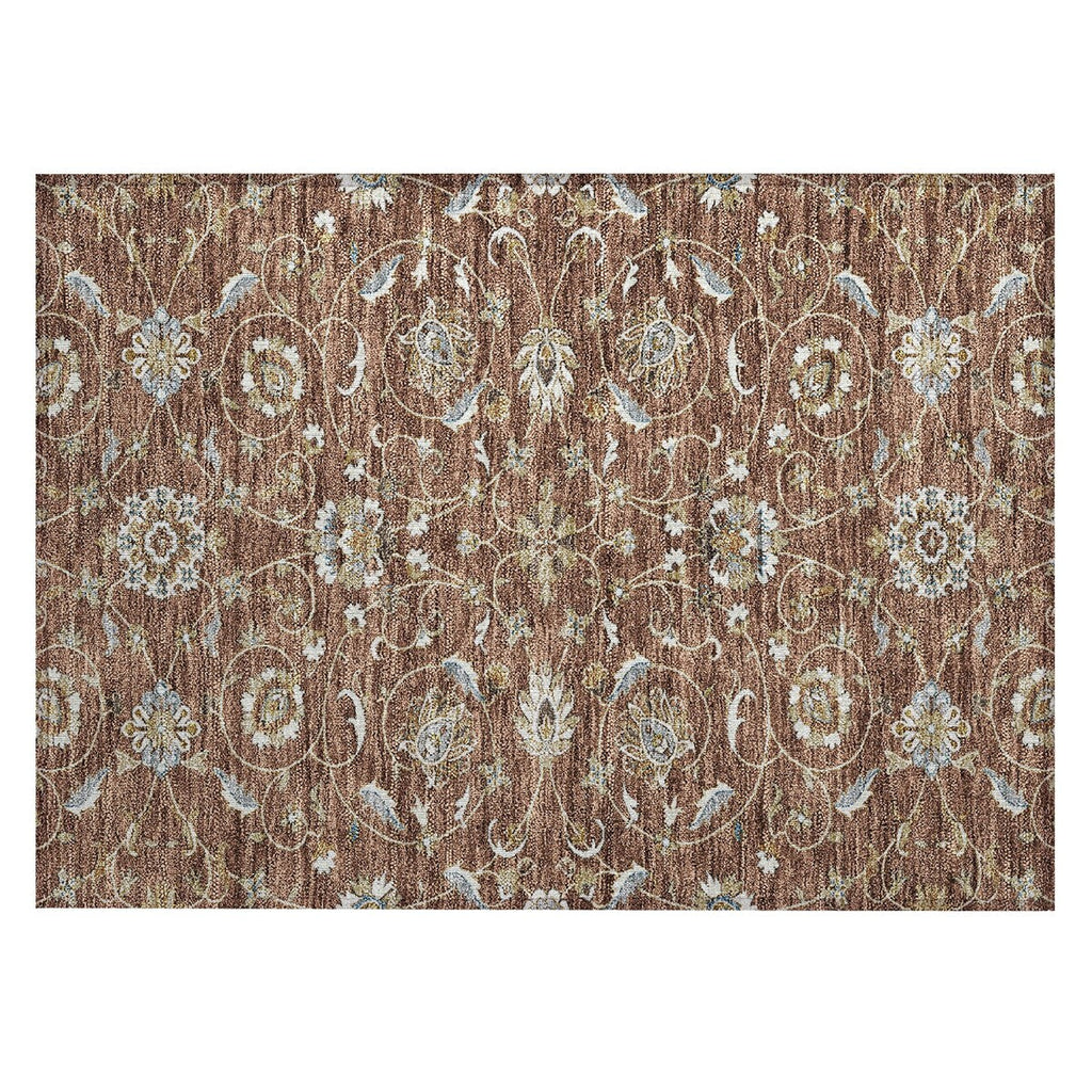 Machine Washable Indoor/ Outdoor Traditional KashanChantille Rug