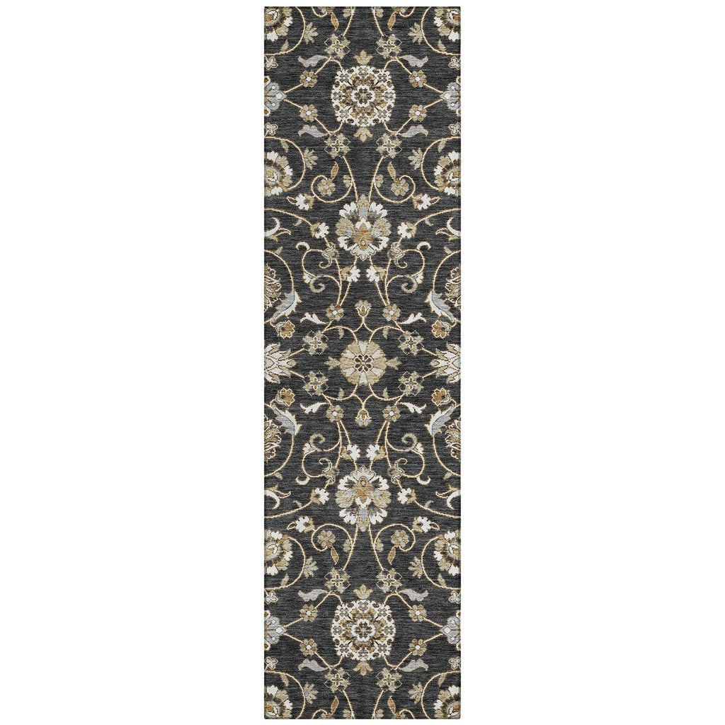 Machine Washable Indoor/ Outdoor Traditional KashanChantille Rug