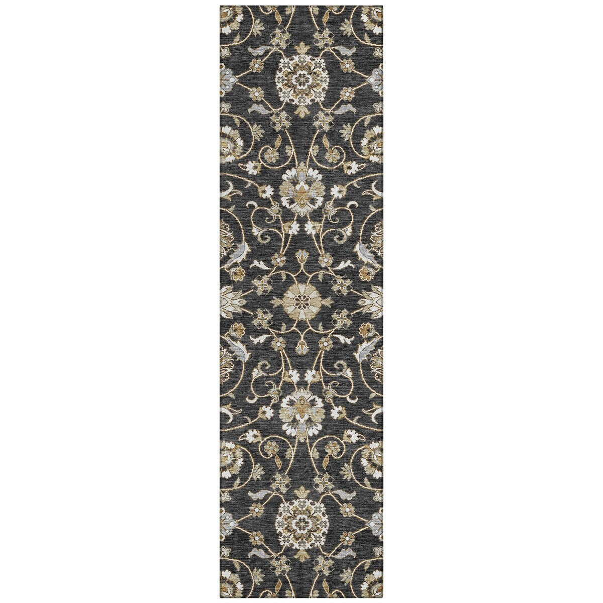 Machine Washable Indoor/ Outdoor Traditional KashanChantille Rug