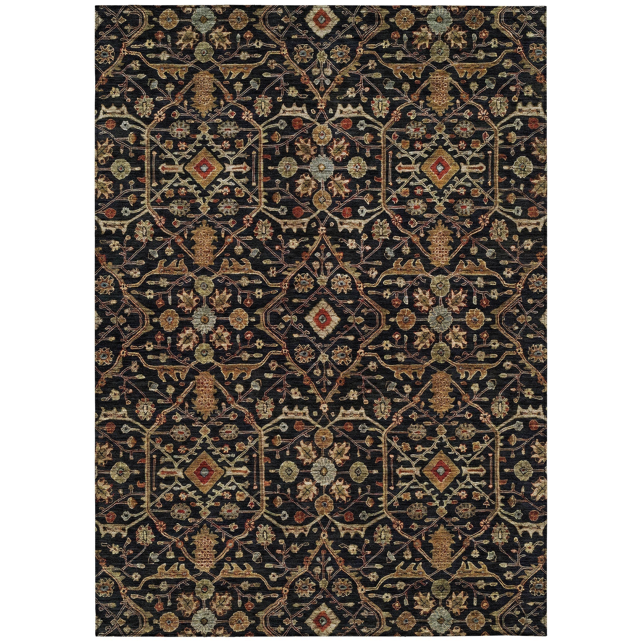 Machine Washable Indoor/ Outdoor Traditional Persian Chantille Rug