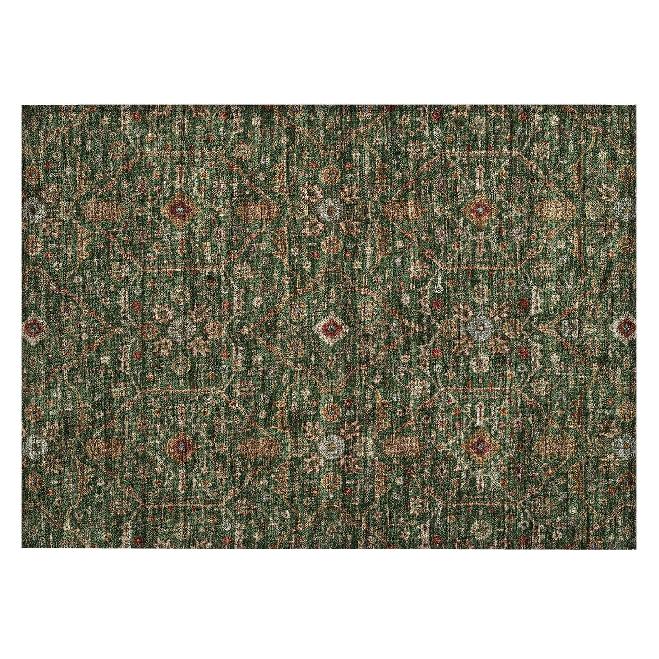Machine Washable Indoor/ Outdoor Traditional Persian Chantille Rug