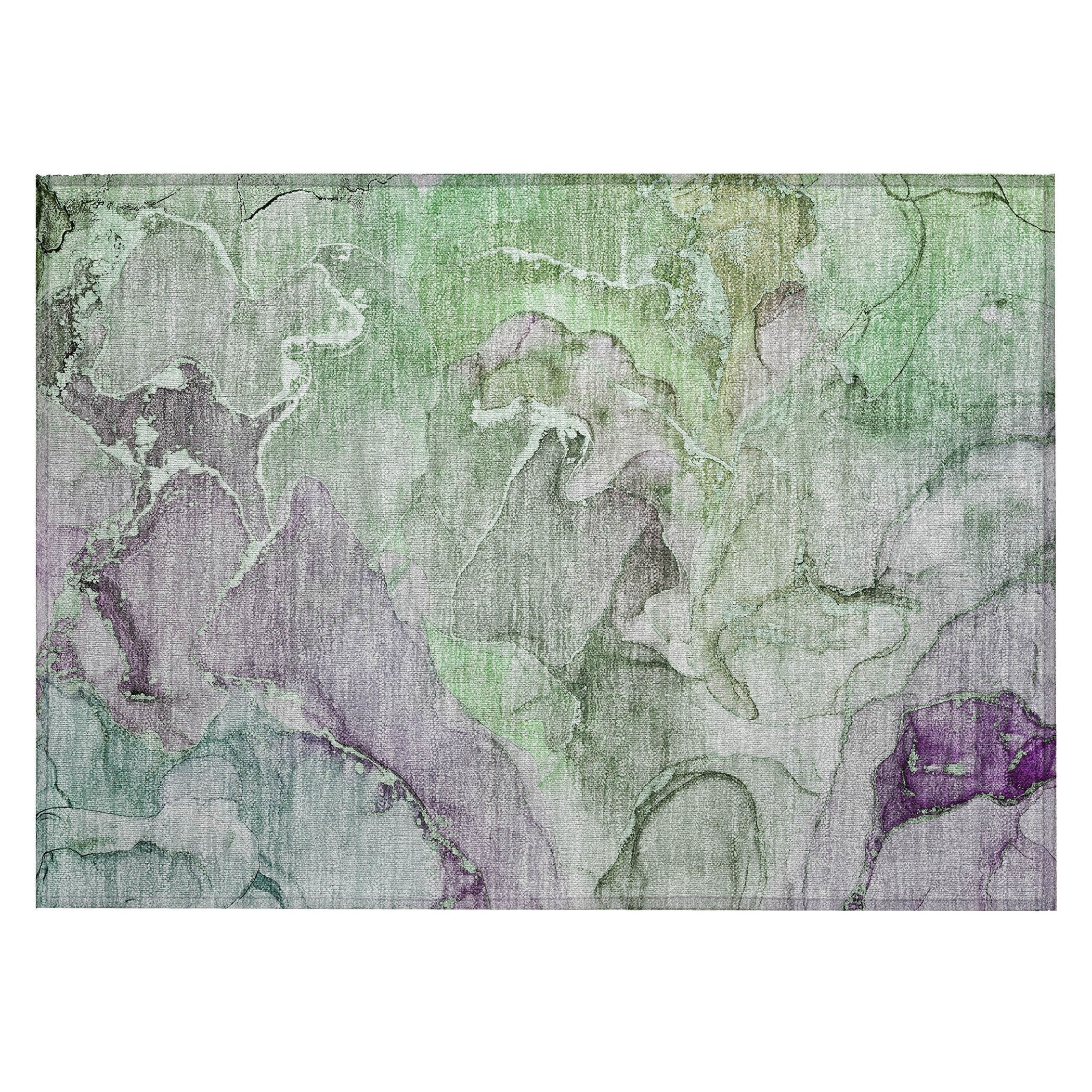 Machine Washable Indoor/ Outdoor Chantille Watercolor Rug