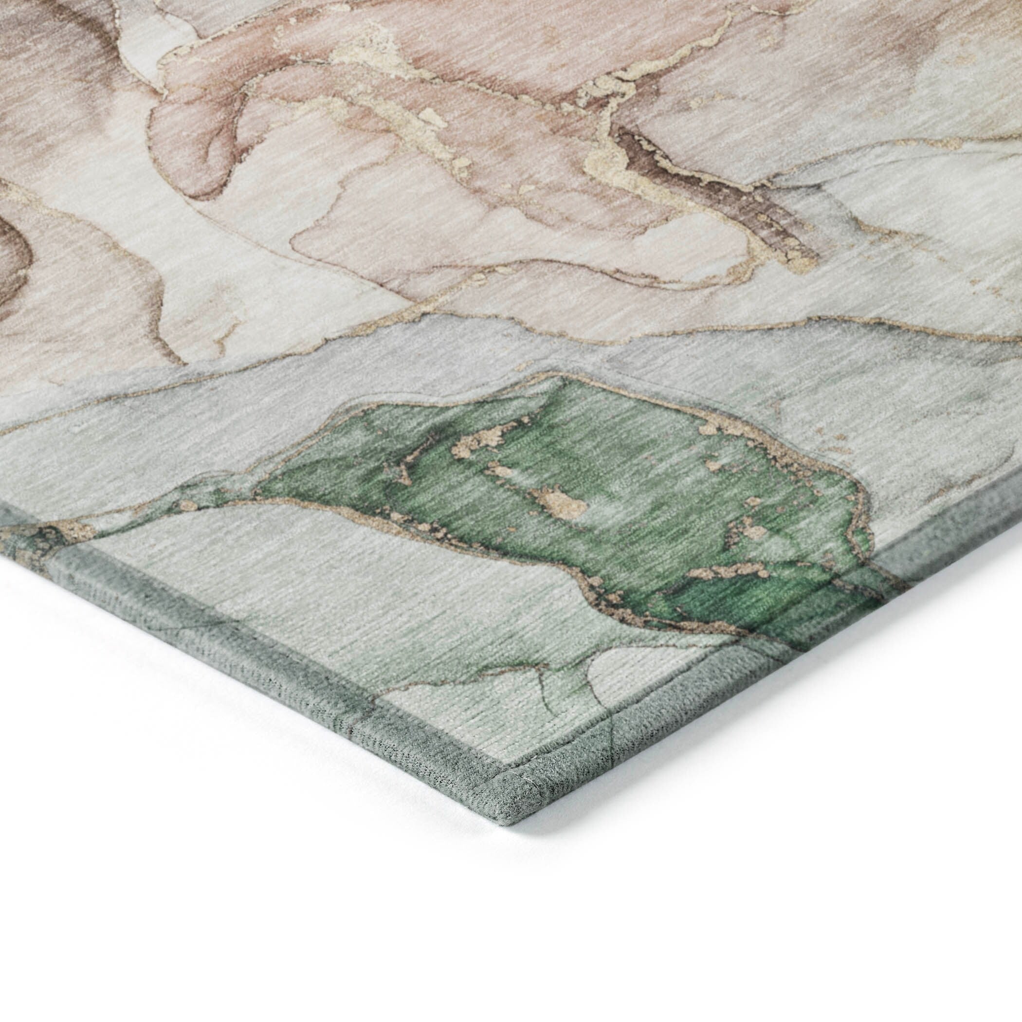 Machine Washable Indoor/ Outdoor Chantille Watercolor Rug