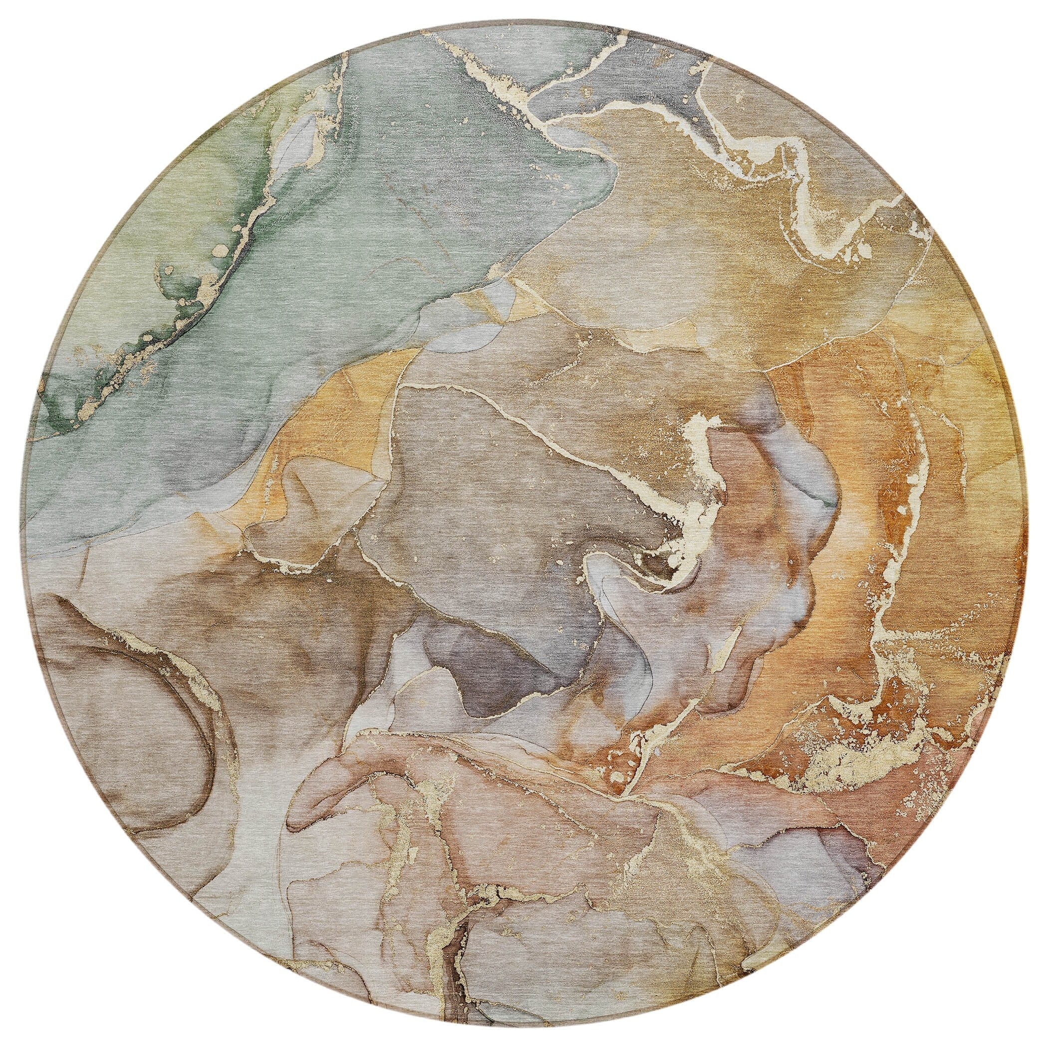 Machine Washable Indoor/ Outdoor Chantille Watercolor Rug