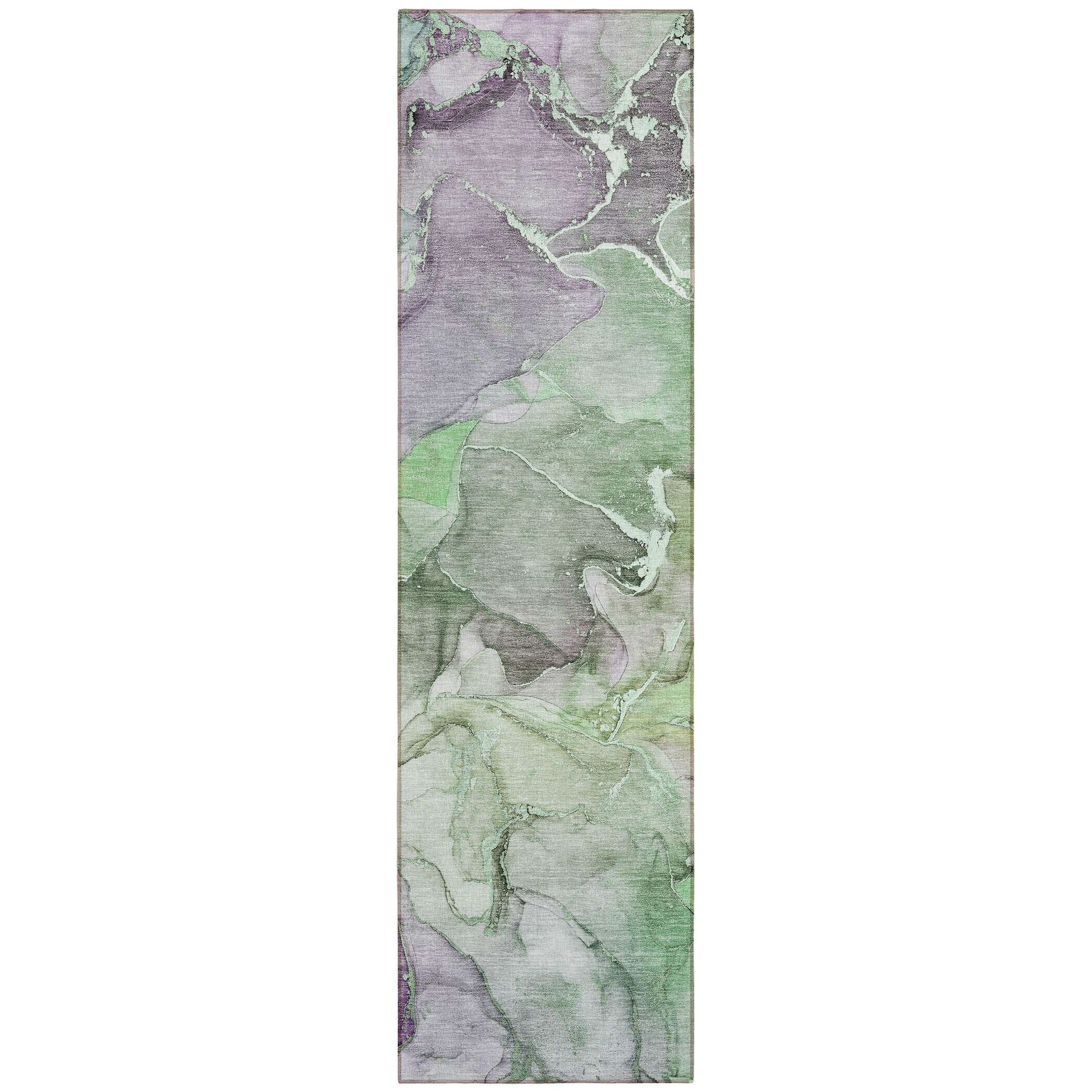 Machine Washable Indoor/ Outdoor Chantille Watercolor Rug