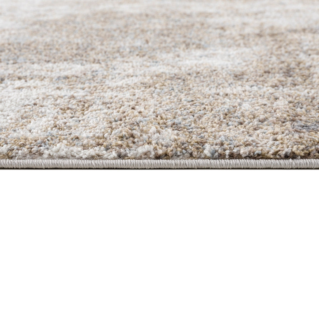 Tapis Madison Park Alexandria gris/crème à poils longs et motifs abstraits