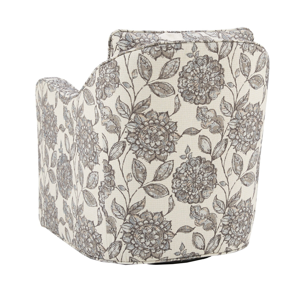 Madison Park Betty Upholstered Swivel Curved Armchair