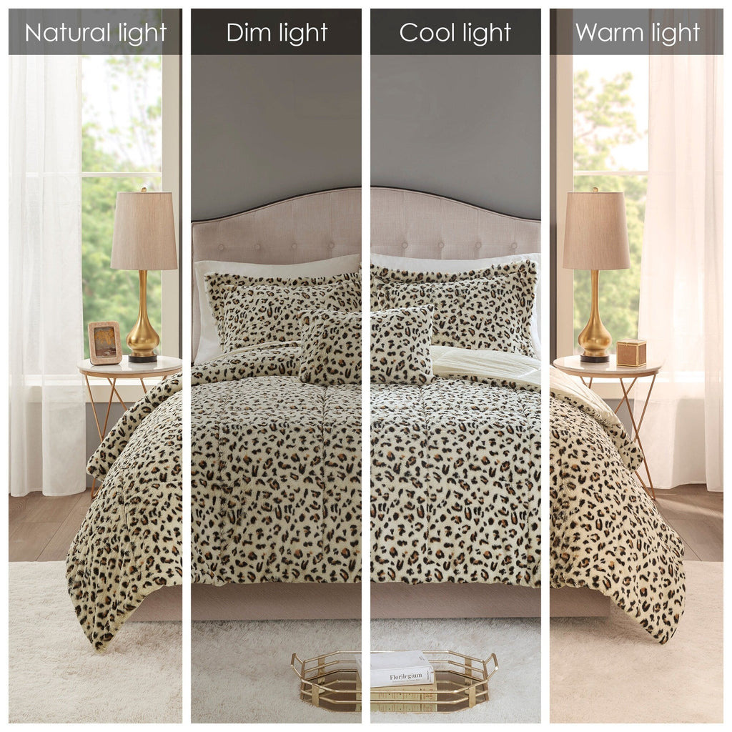 Madison Park Marselle Faux Fur Comforter Set