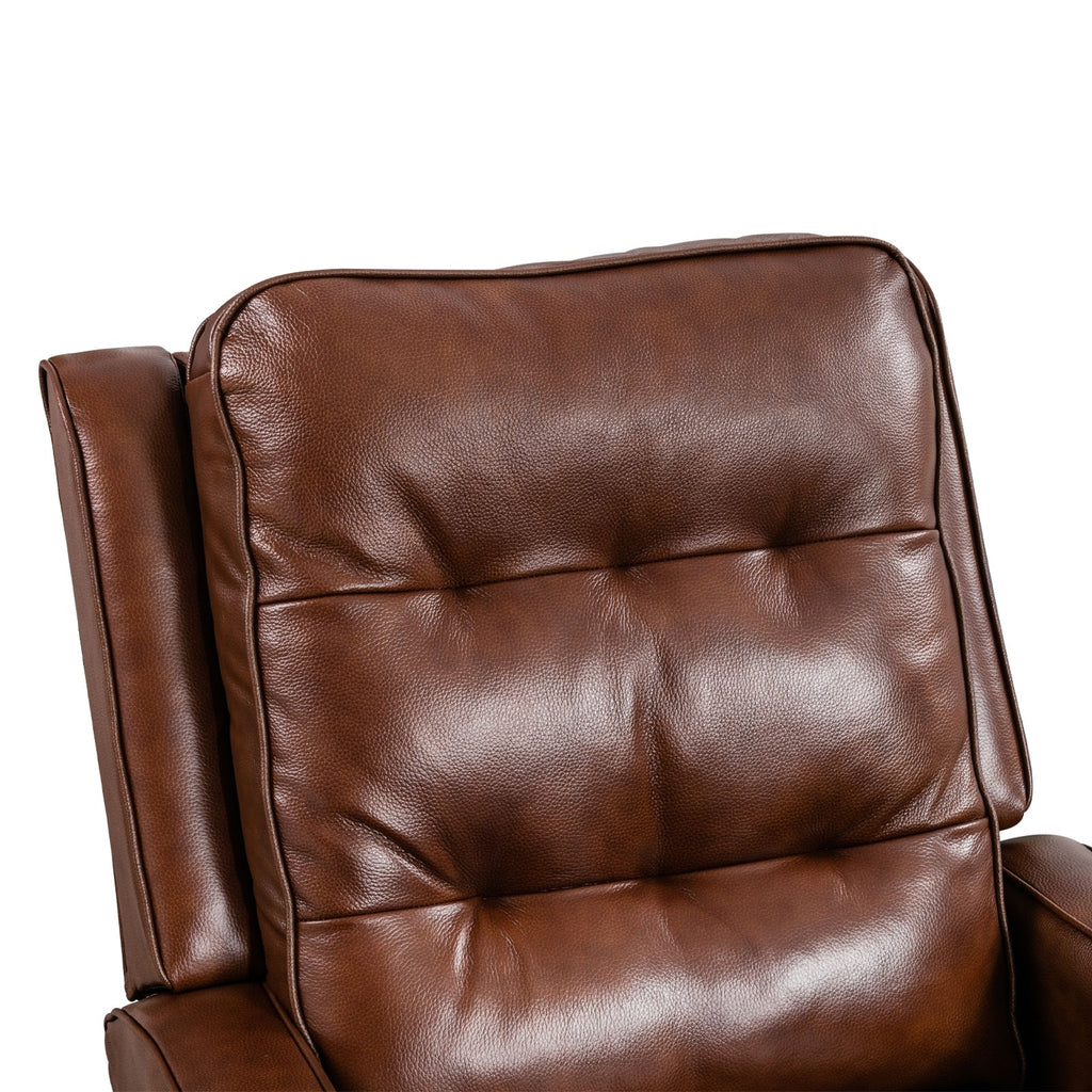 Pushback Recliner Chair, Fabric Armchair Push Back Recliner with Rivet Decoration, Single Sofa Accent Chair