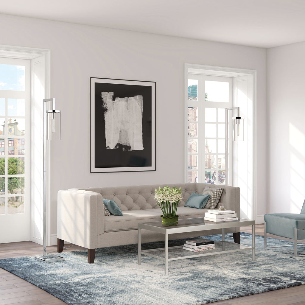 Malva 67.75 Tall Floor Lamp with Glass Shade - 11 Wide