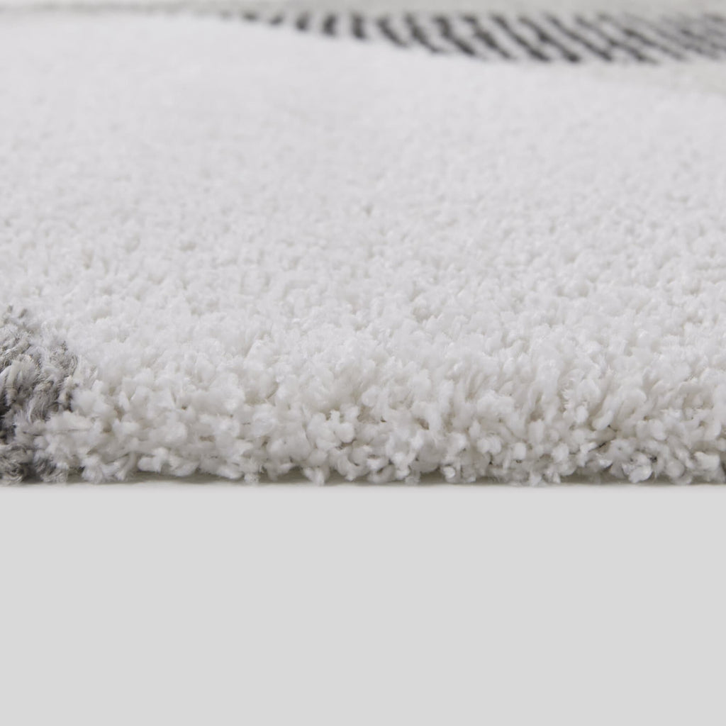 Tapis à poils longs Merrill style moderne du milieu du siècle, color block