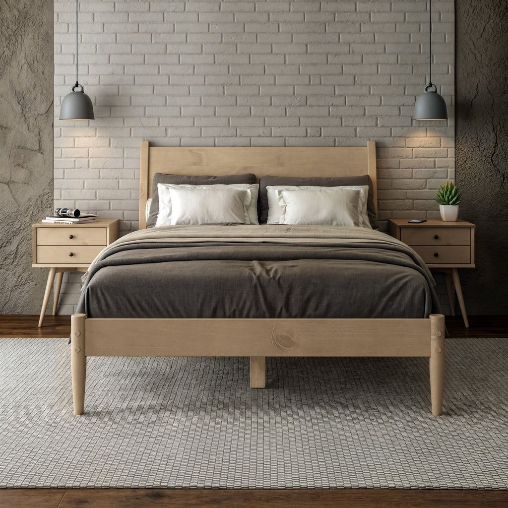 Lit à panneaux du milieu du siècle