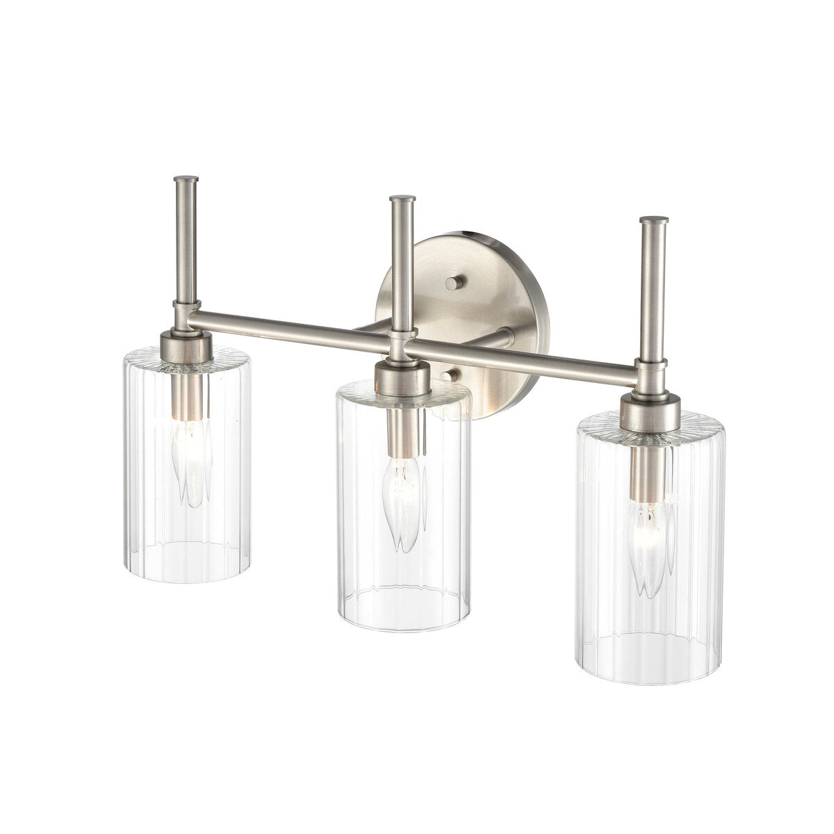 Luminaire de salle de bain Millennium Lighting Chastine avec abat-jour en verre biseauté transparent